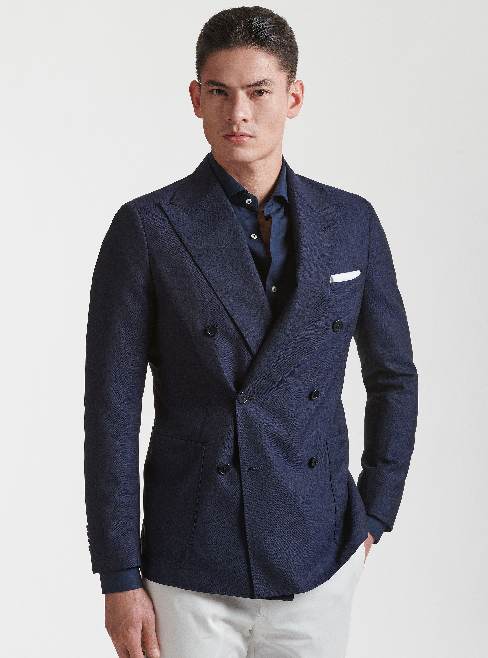 Giacca doppiopetto in pura lana Vitale Barberis Canonico