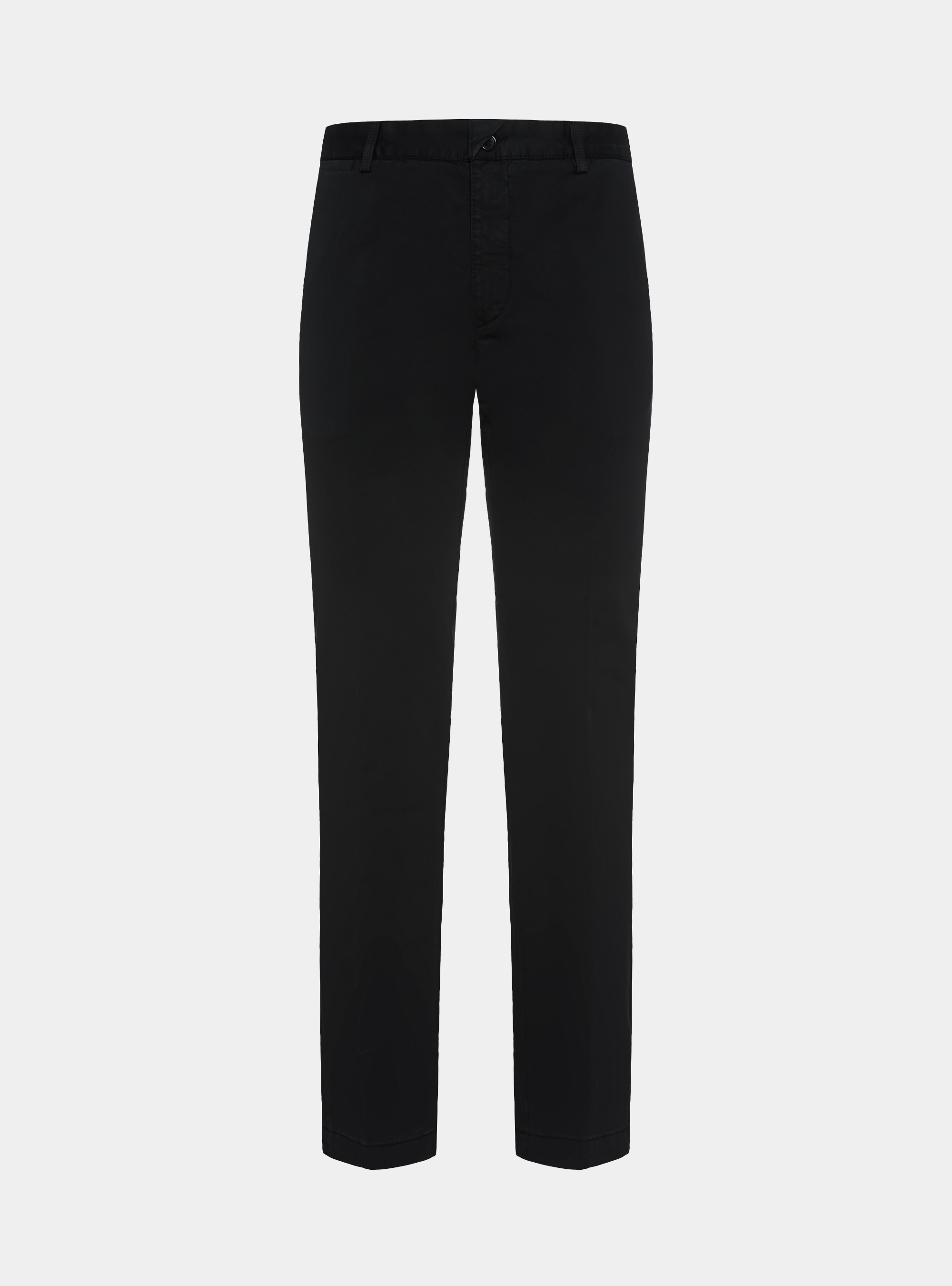 Pantaloni chino slim fit in twill stretch, NERO
