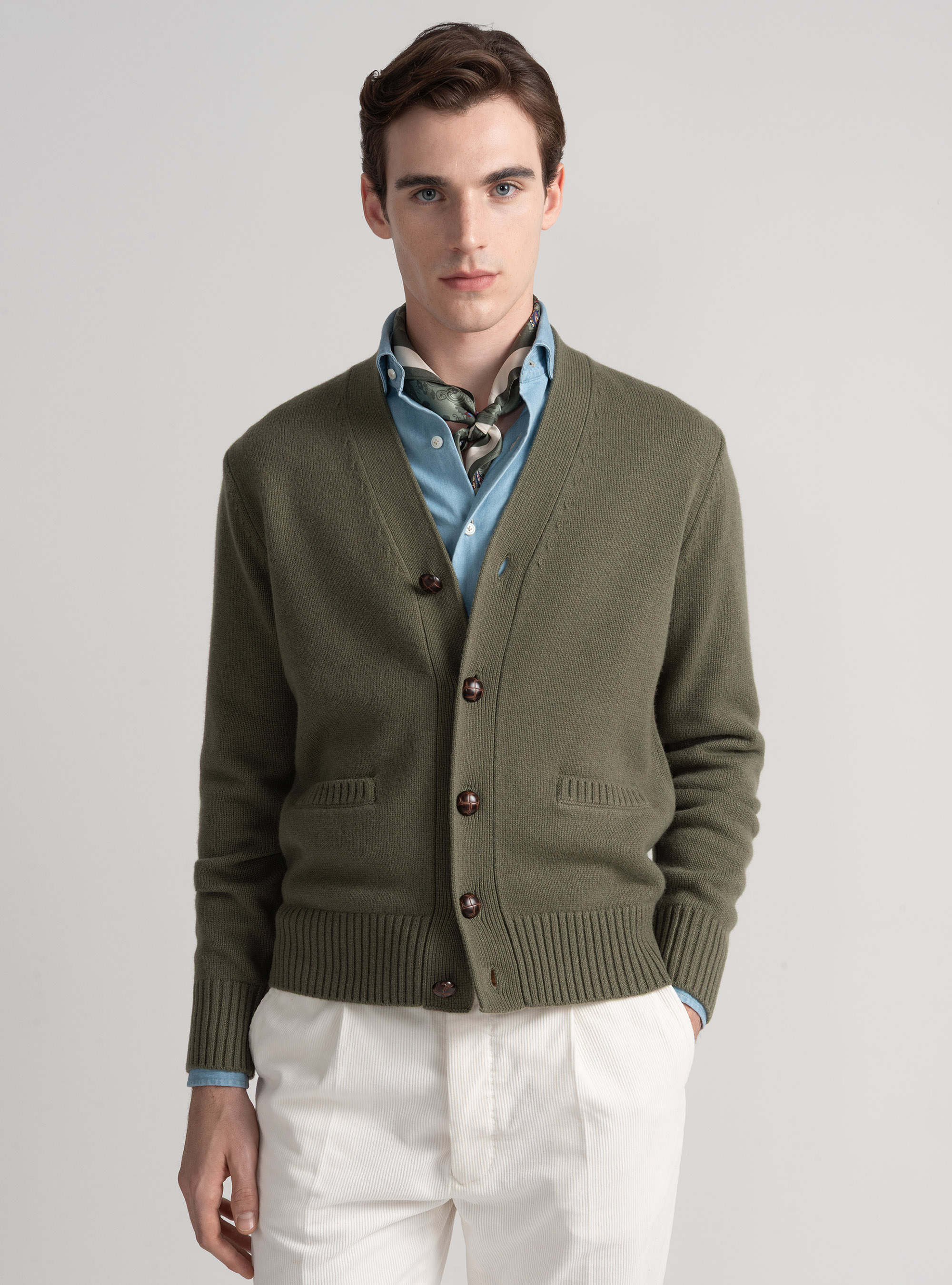 Cárdigan de lana y cachemira, SALVIA 0602C