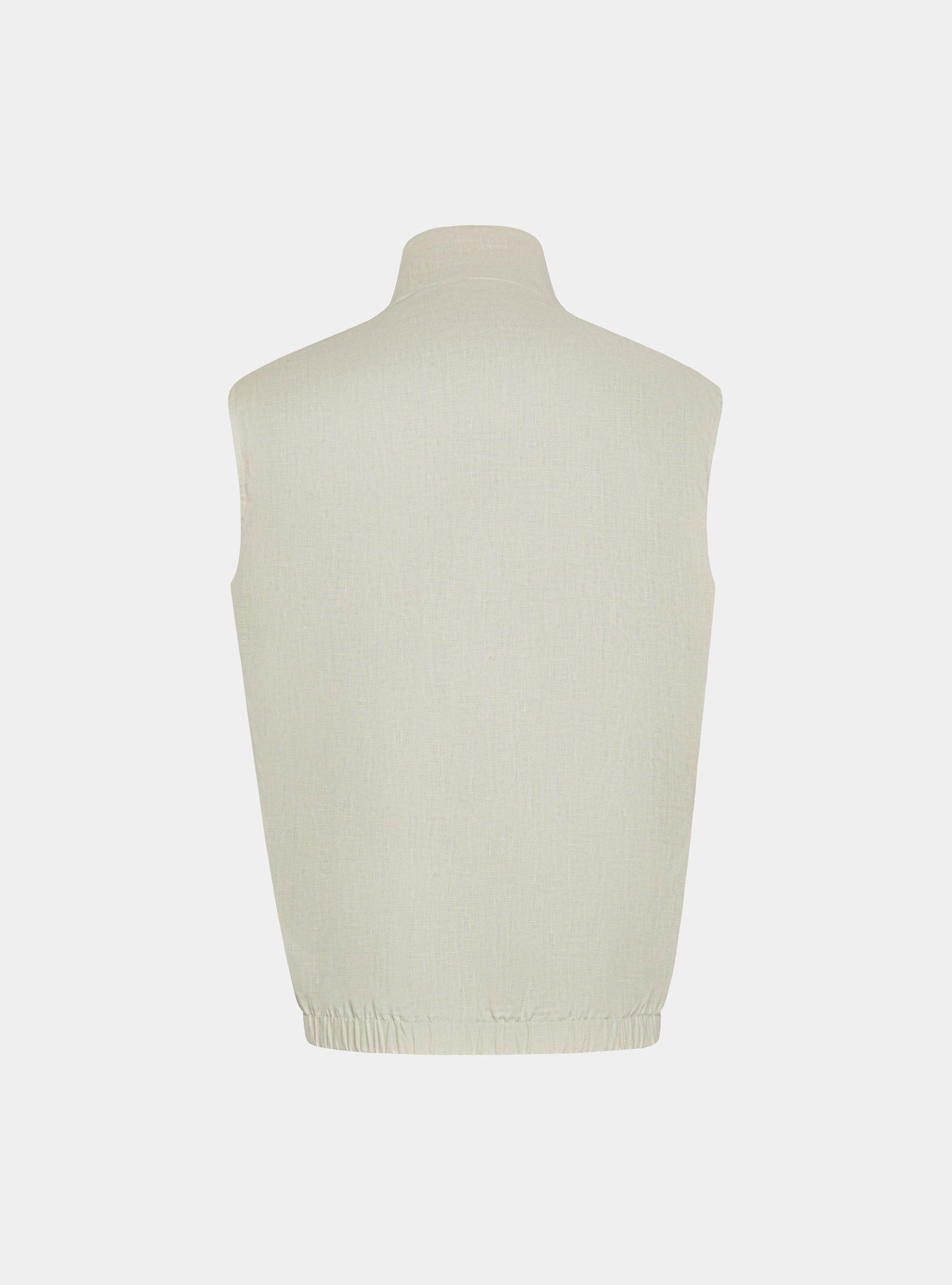Reversible sleeveless in pure linen, ECRU