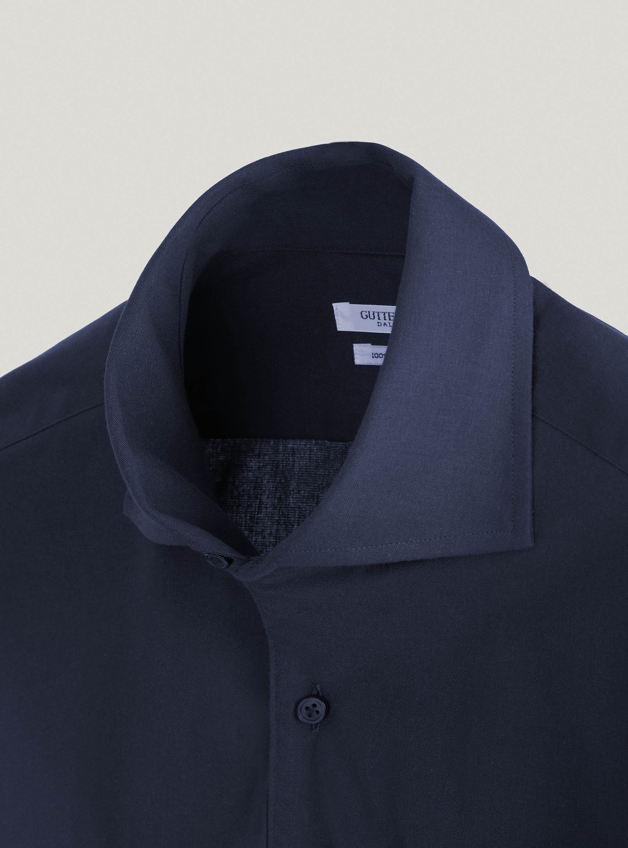 Camicia in flanella di cotone, BLU NAVY