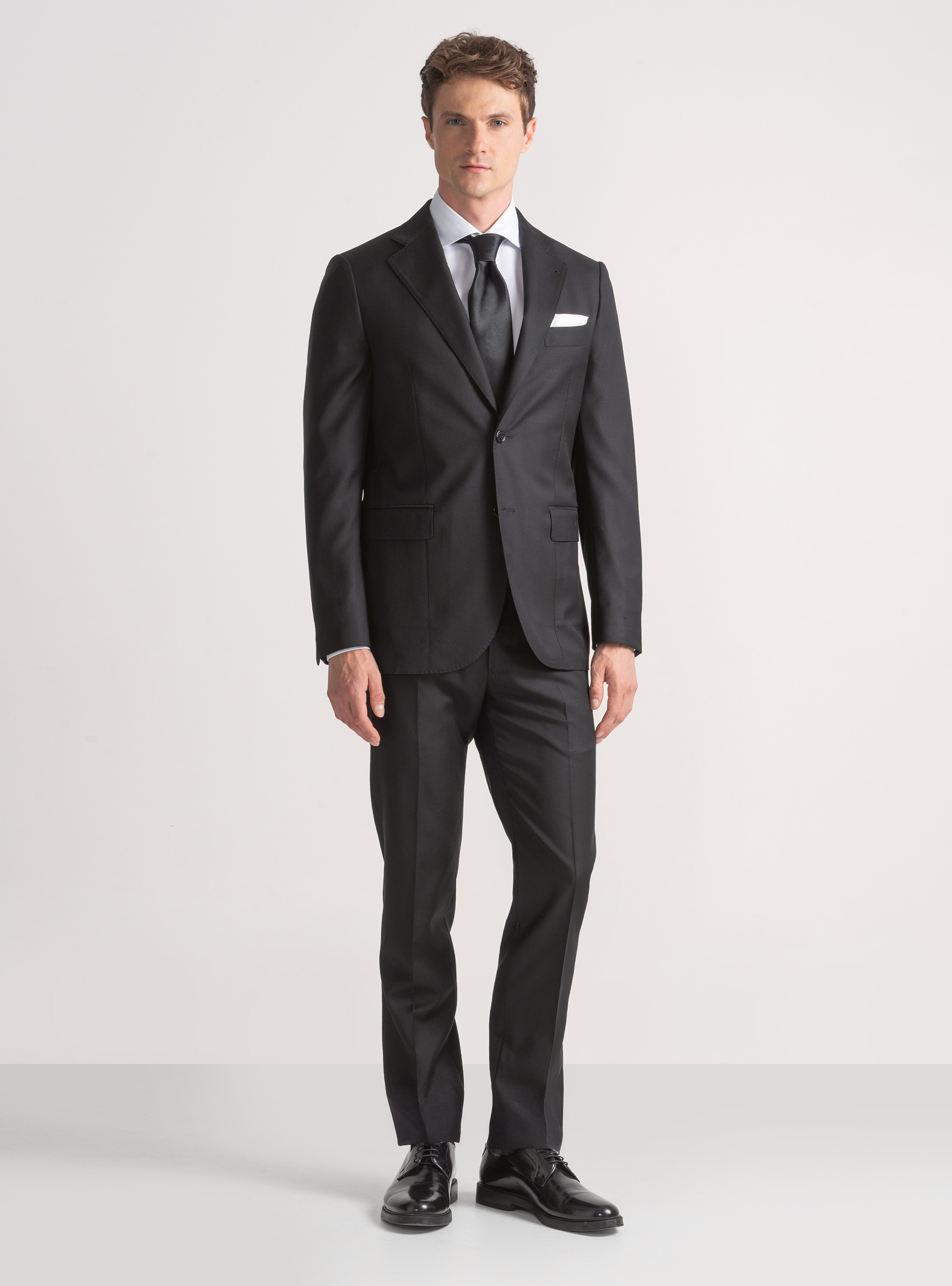 Traje negro de lana pura Vitale Barberis Canonico, 