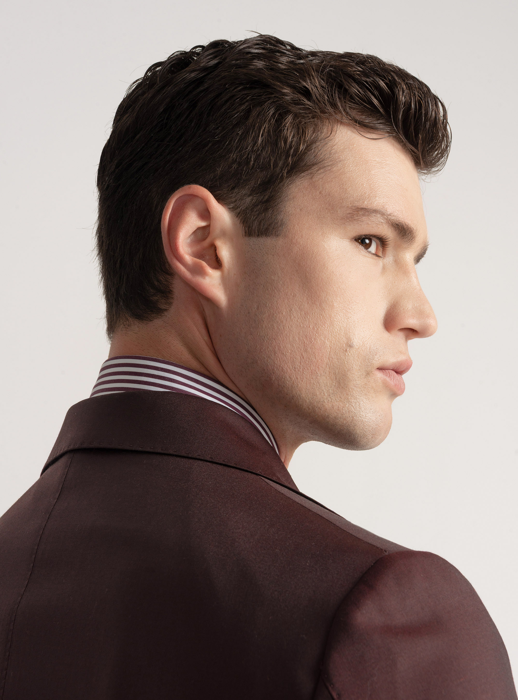 Americana de traje de lana superfina 110 de Reda, BURDEOS