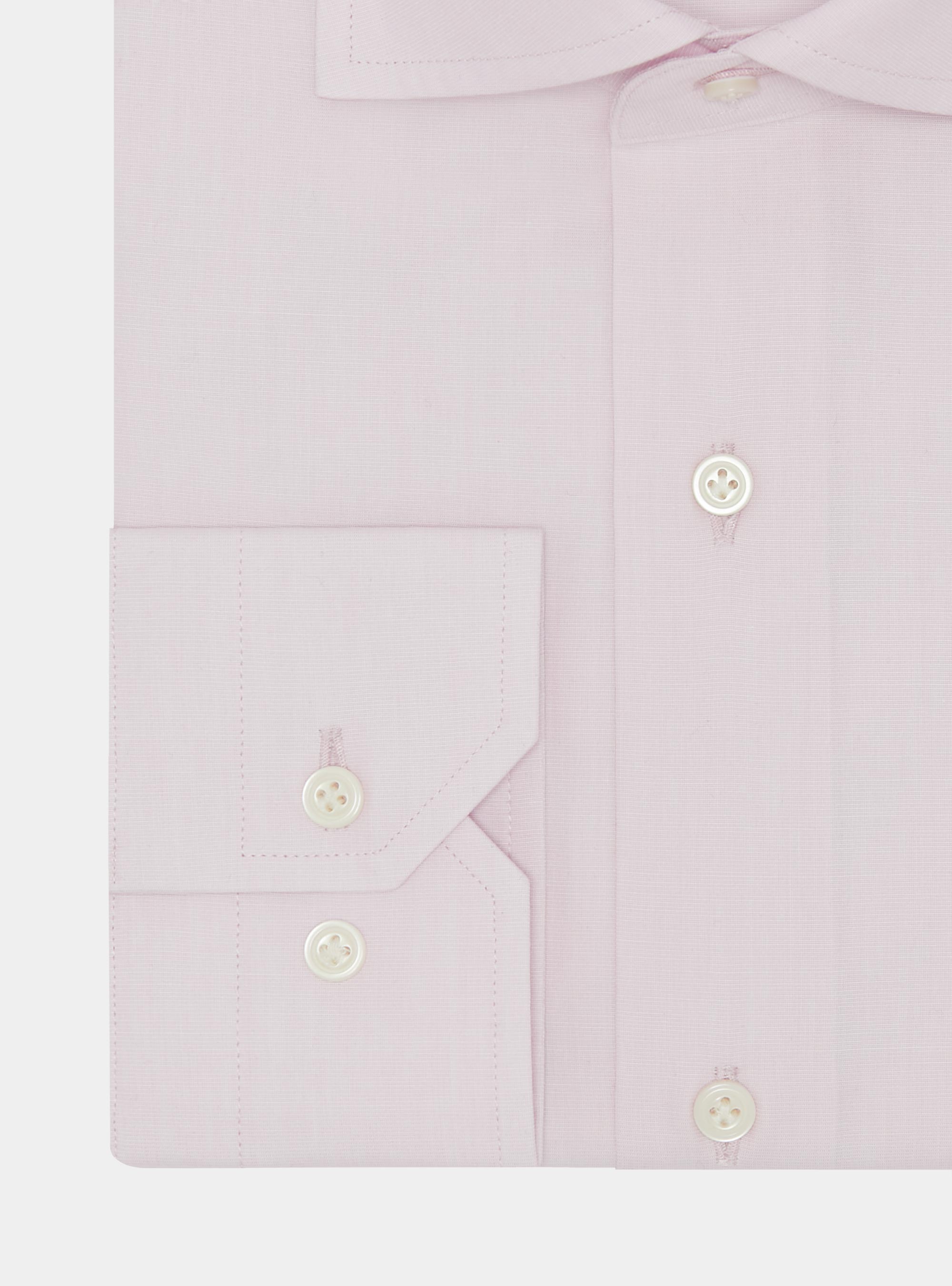 Camicia in fil a fil di cotone, ROSA