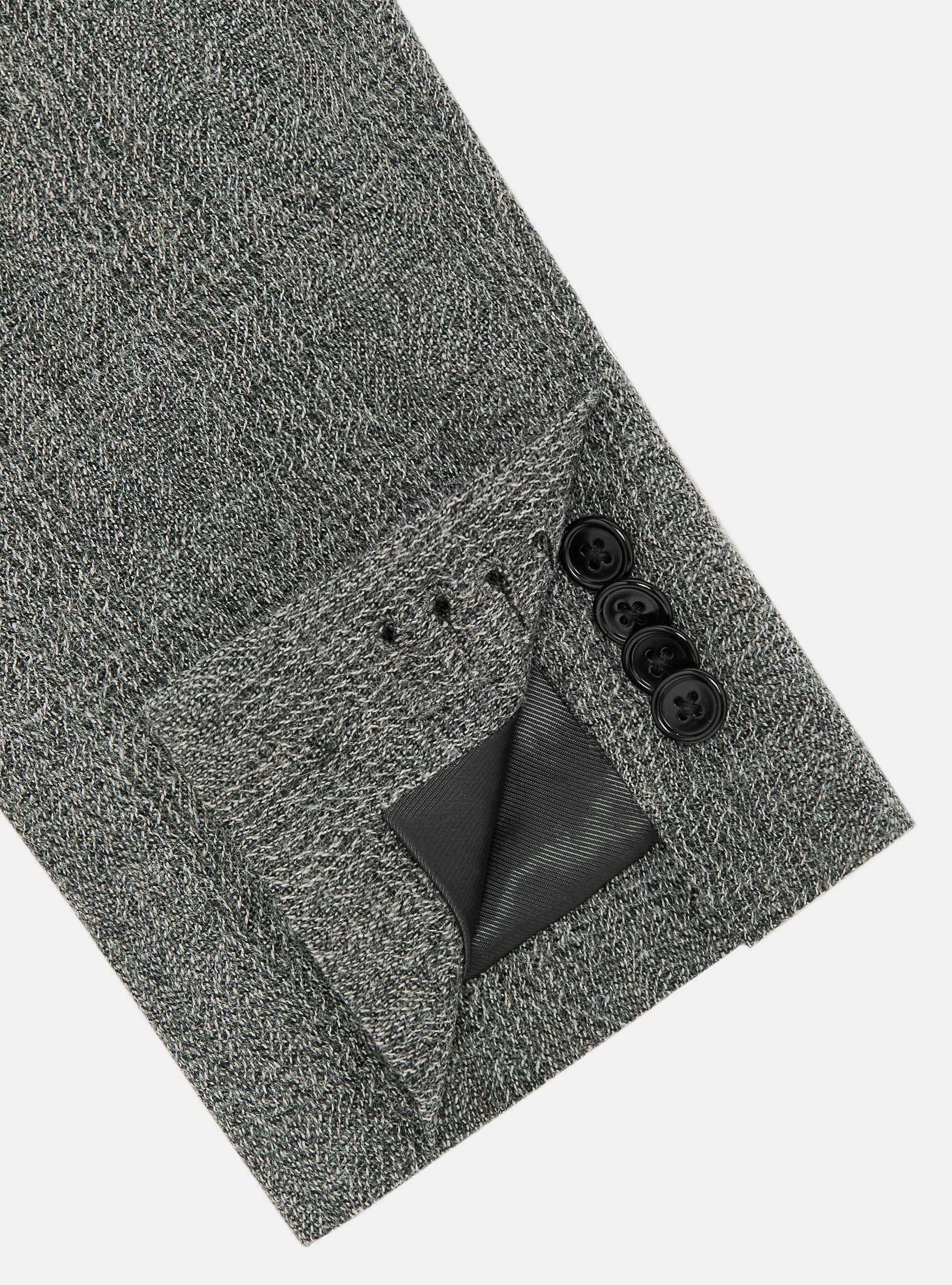 Americana de lana pura con estampado Príncipe de Gales, GRIS MARENGO