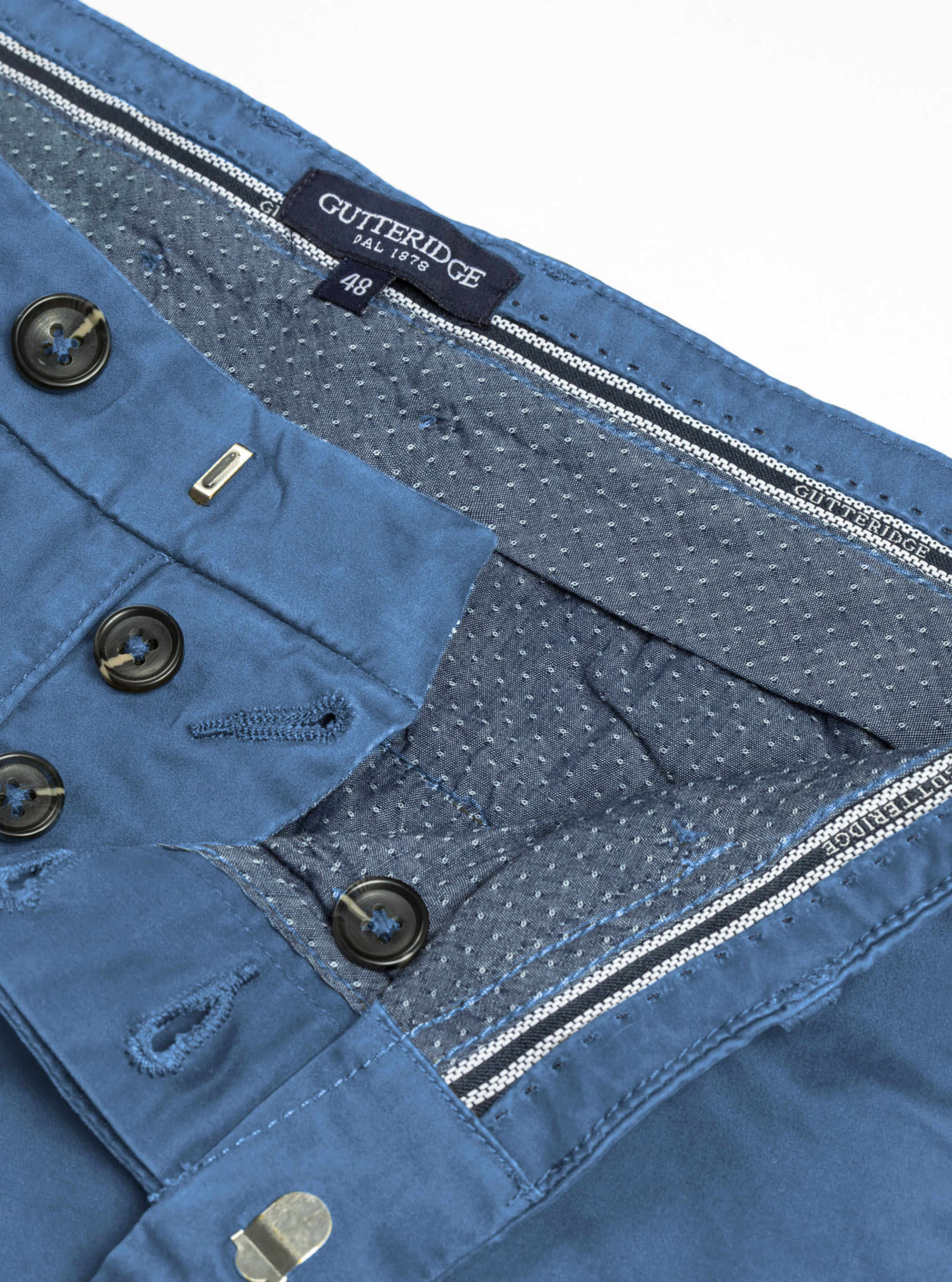 Stretch cotton chino trousers, LIGHT BLUE