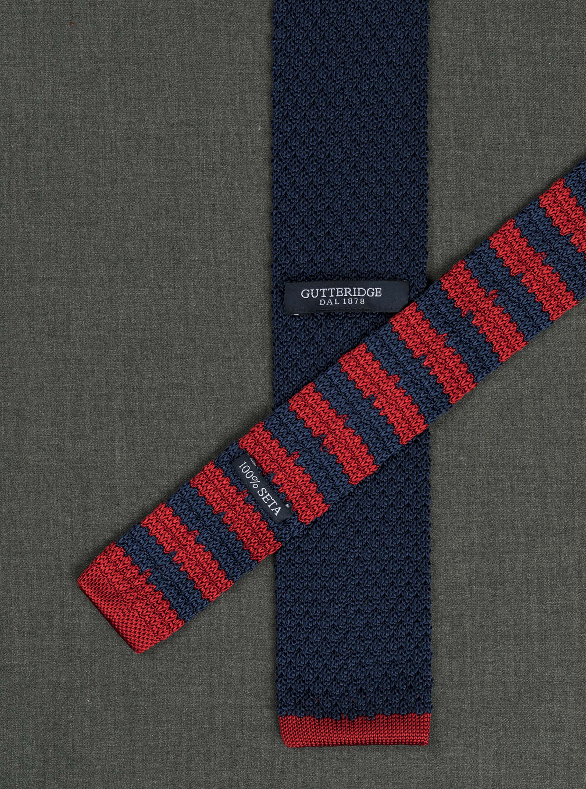 A maglia unita con back rigato, ROSSO 0350C