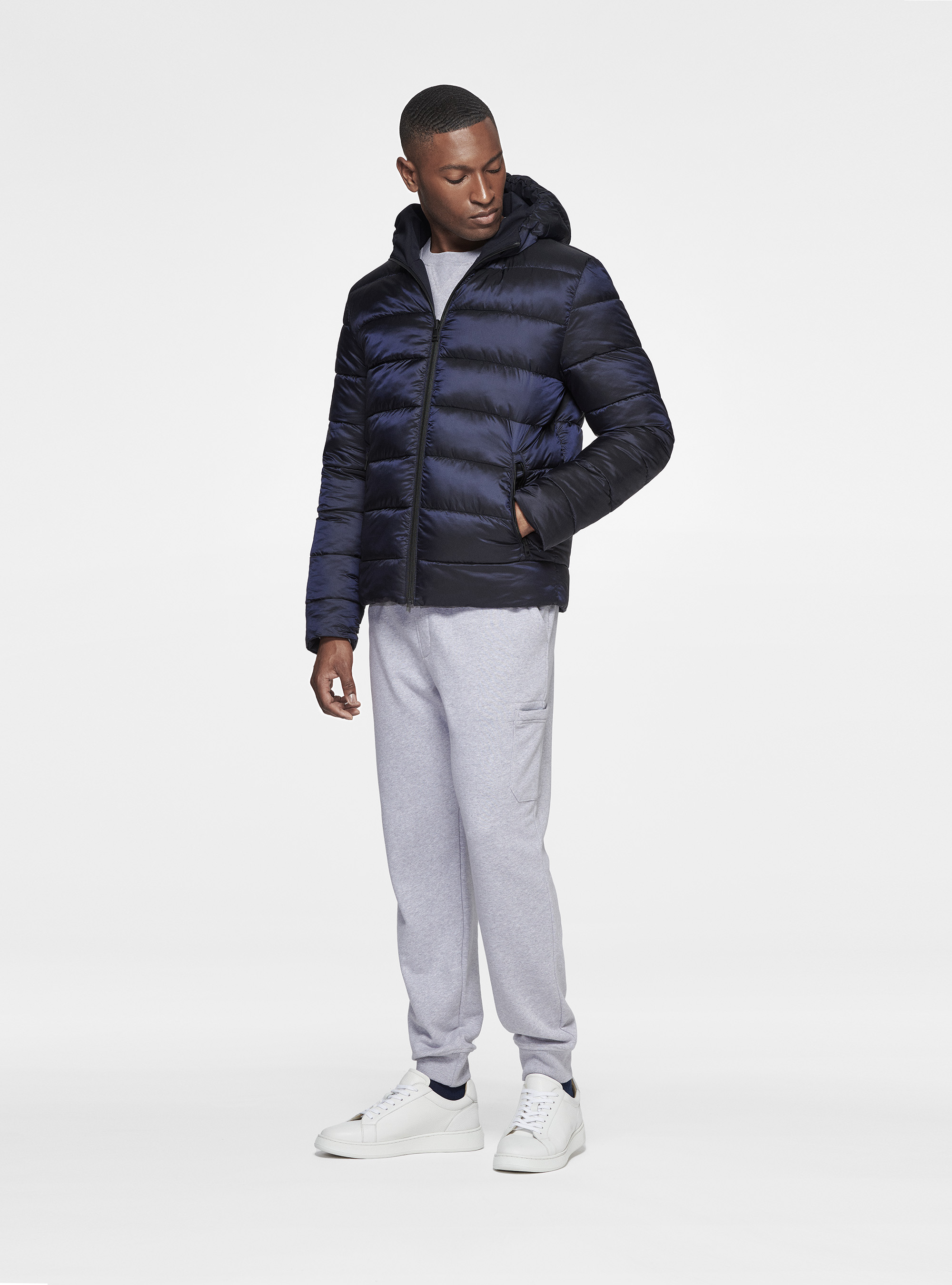 Blouson réversible avec capuche, BLEU MARINE