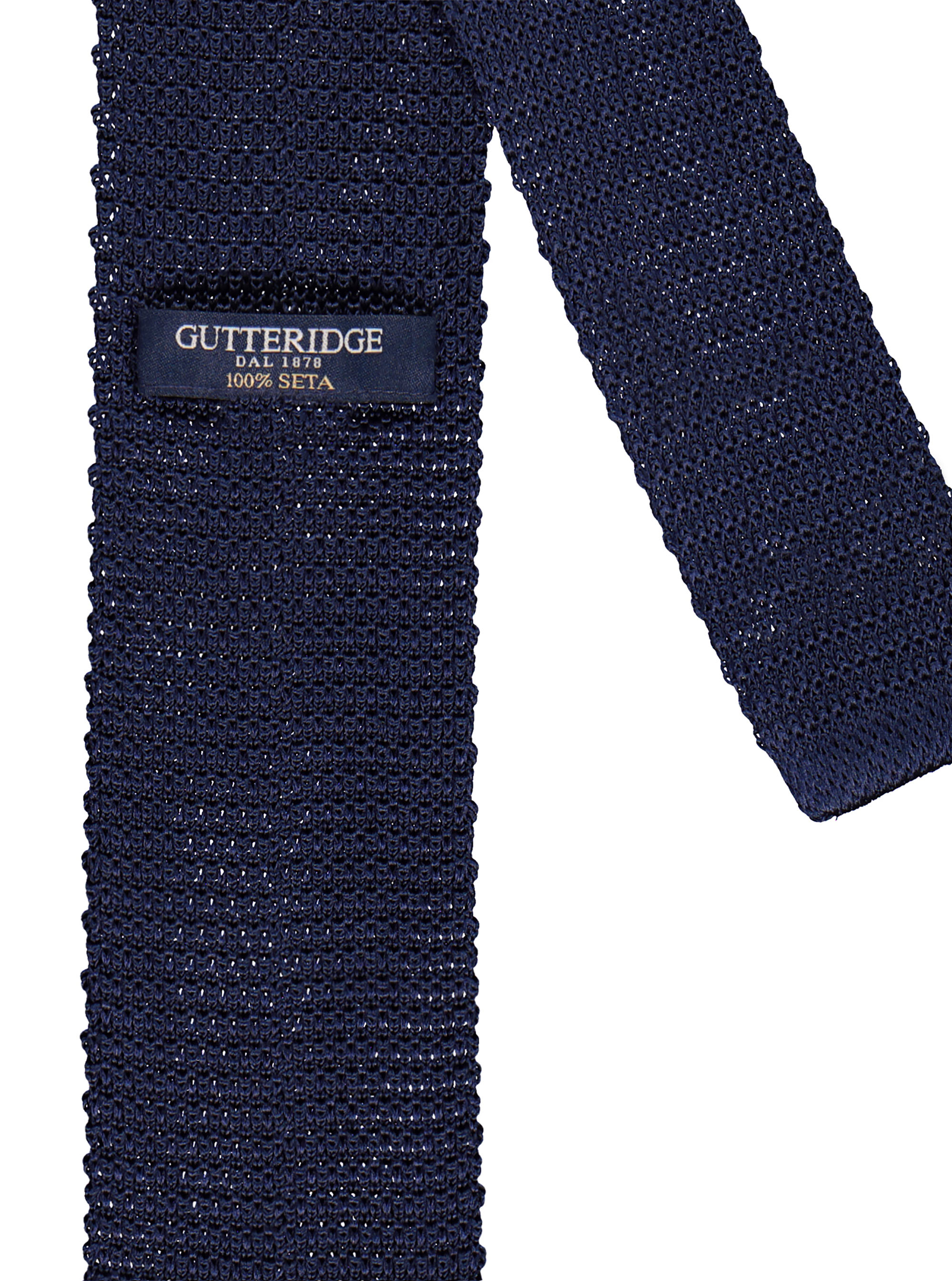 Cravatta a maglia tinta unita, BLU