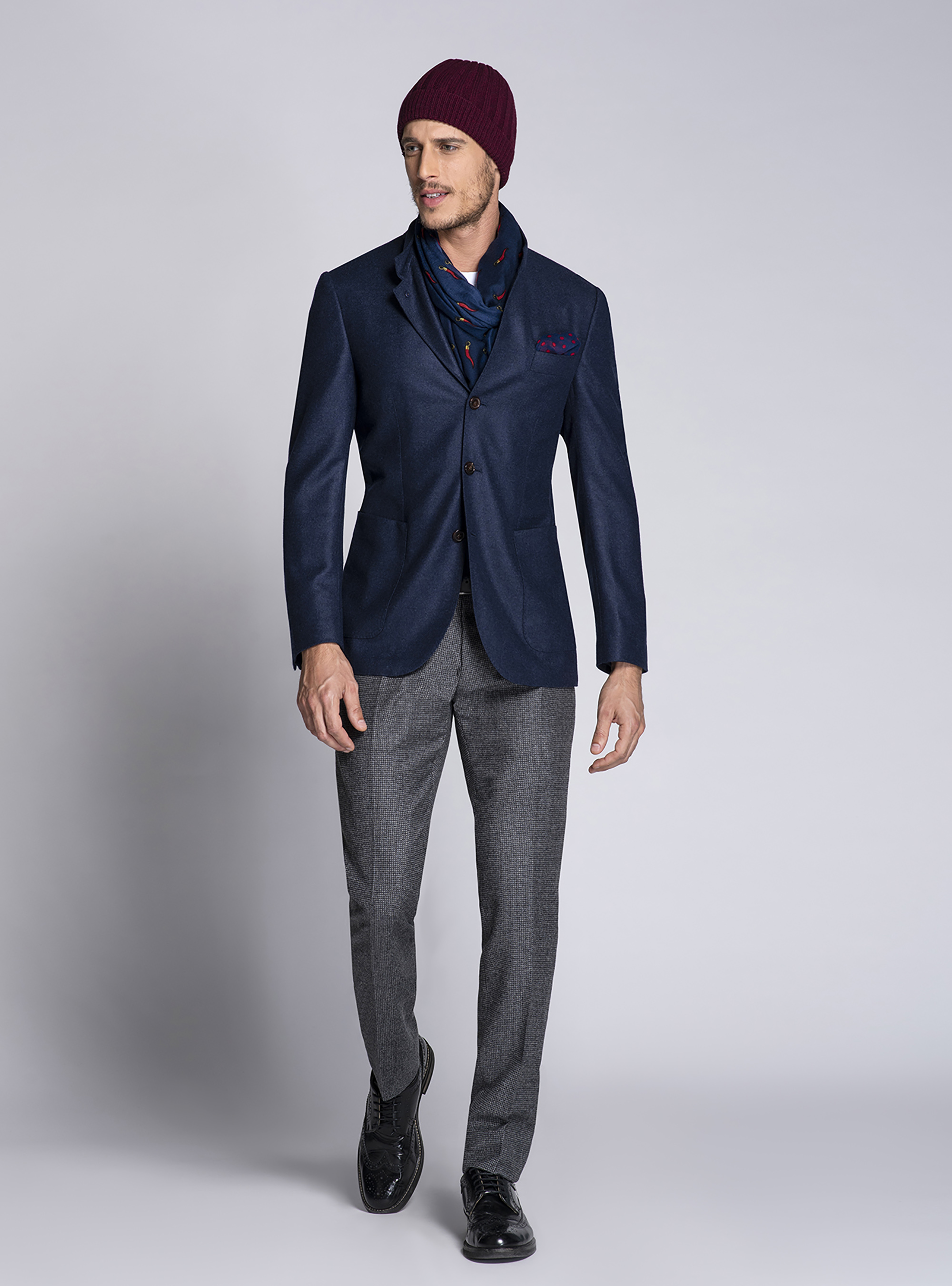 Giacca coreana in cashmere, BASALTO