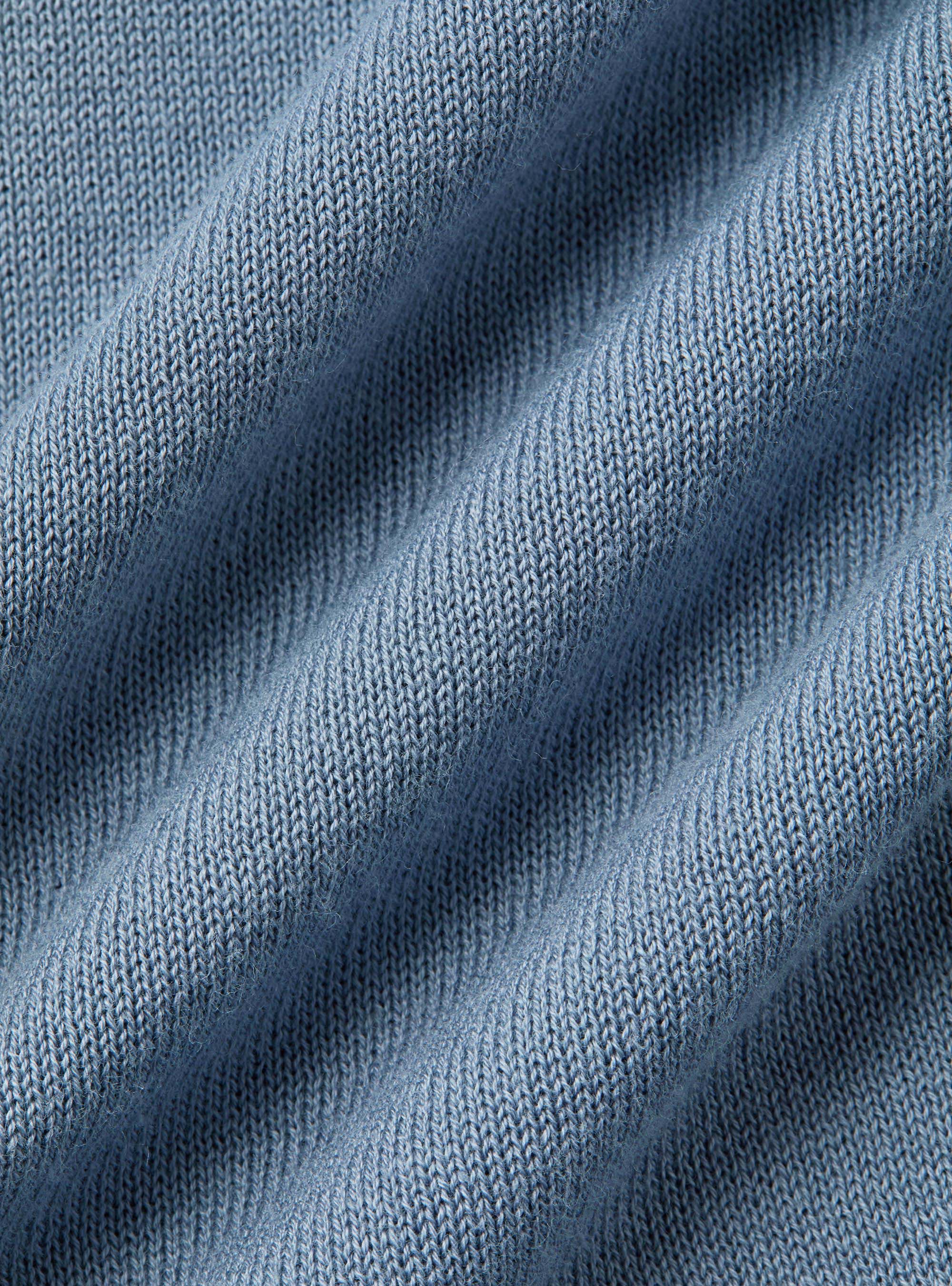 Polo in maglia senza bottoni in cotone extrafine, AVIO 0292C