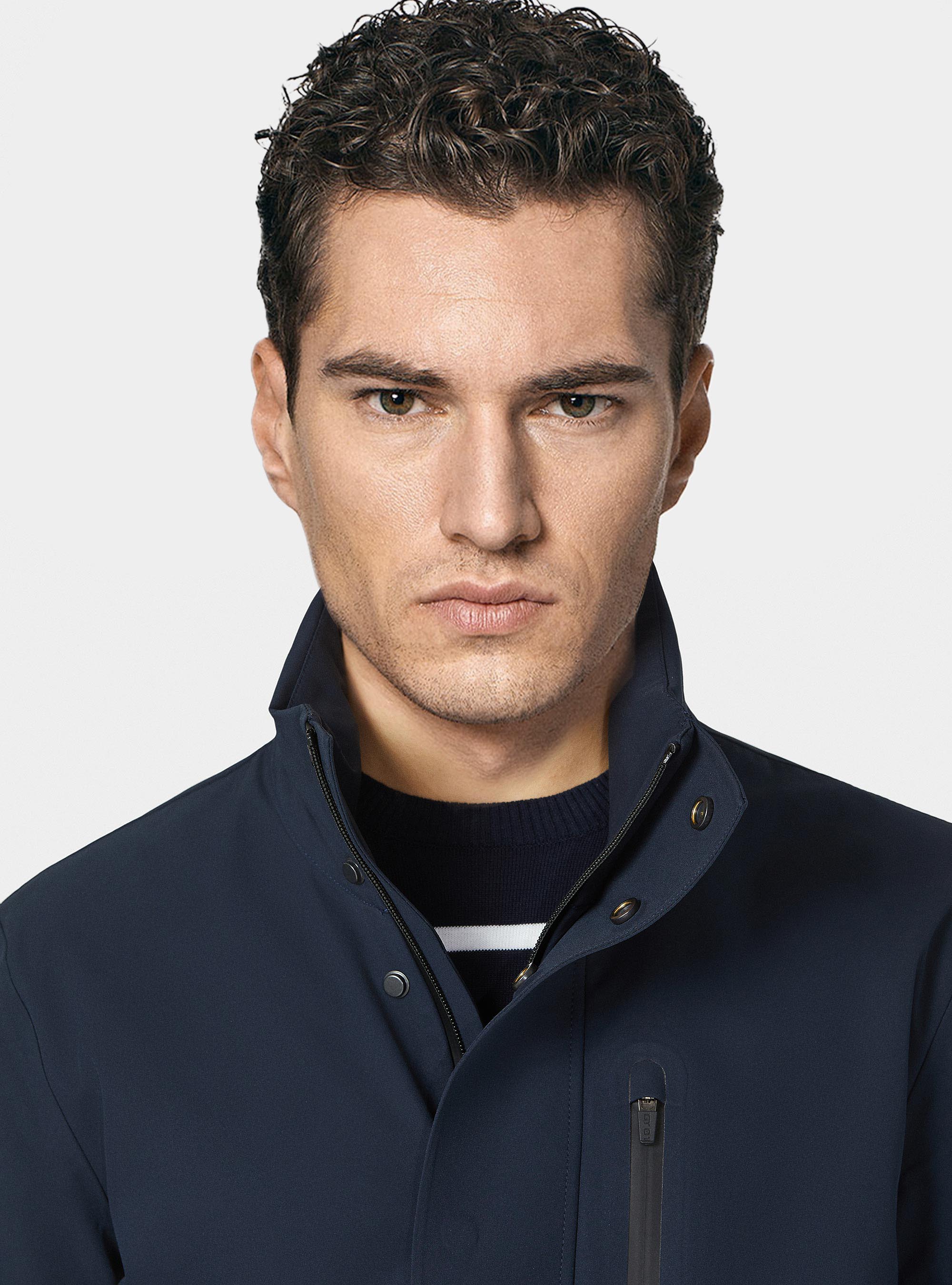 Parka GT01 in tessuto tecnico, BLU NAVY