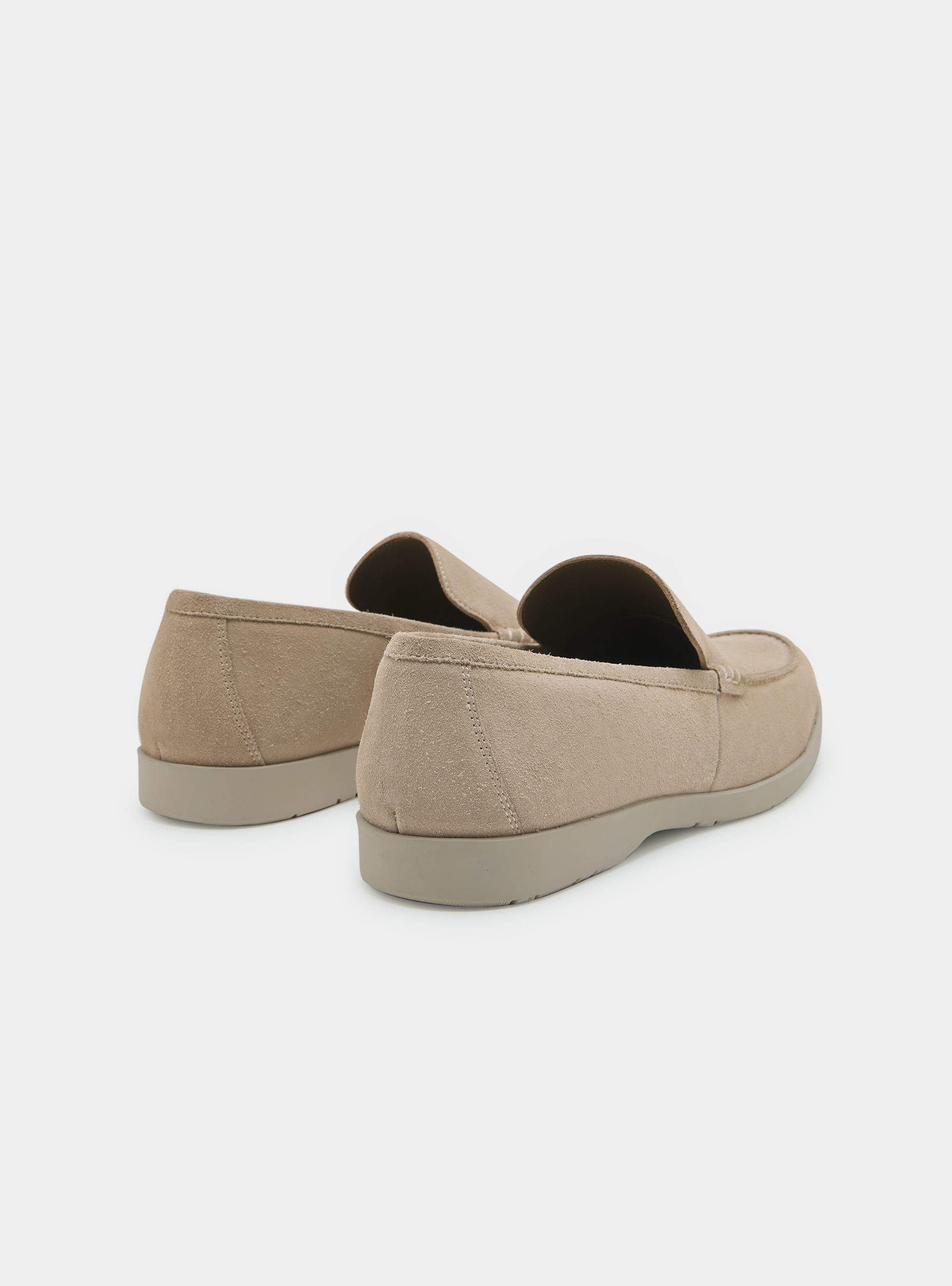 Suede loafers, ECRU