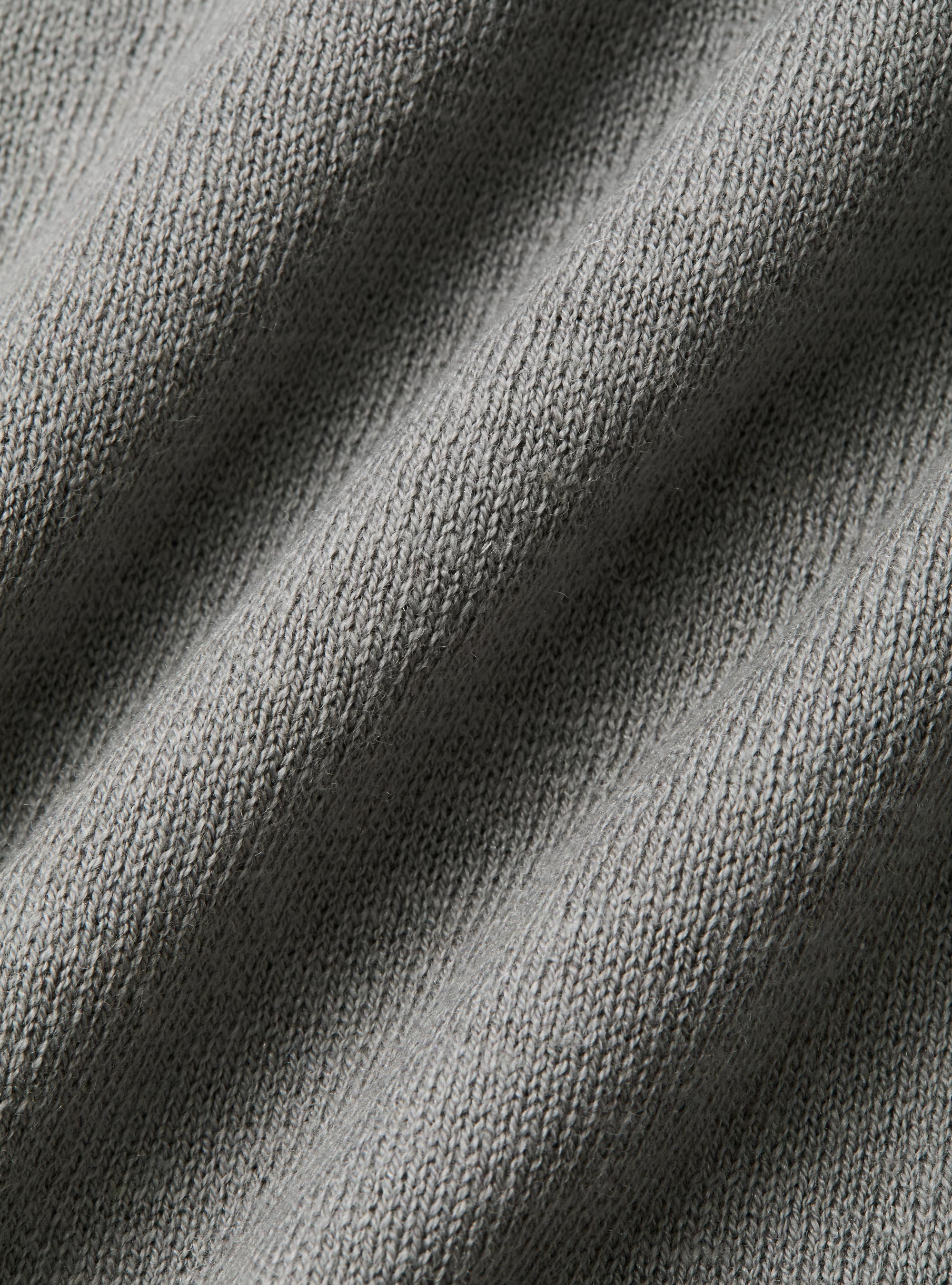 Silk and cashmere cotton turtleneck, GREY