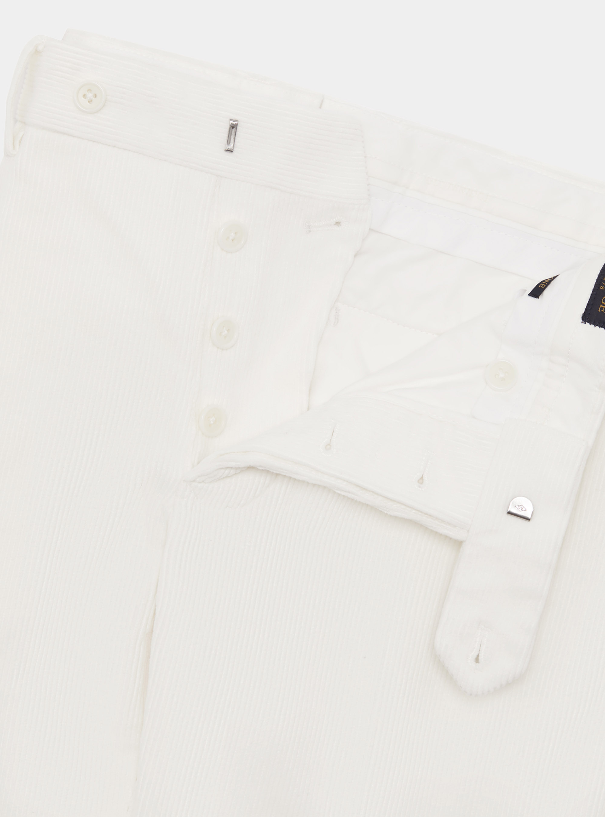 Pantaloni in velluto, BIANCO