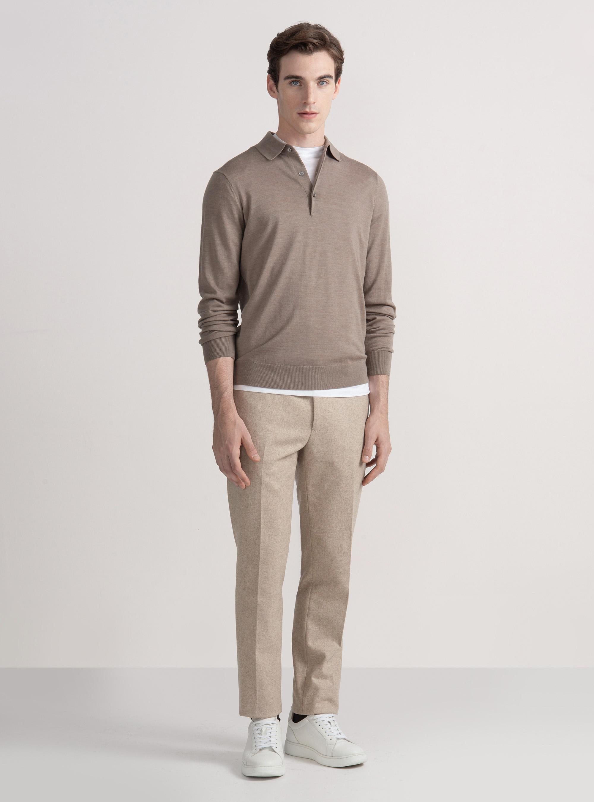 Polo de lana merina extrafina, BARRO