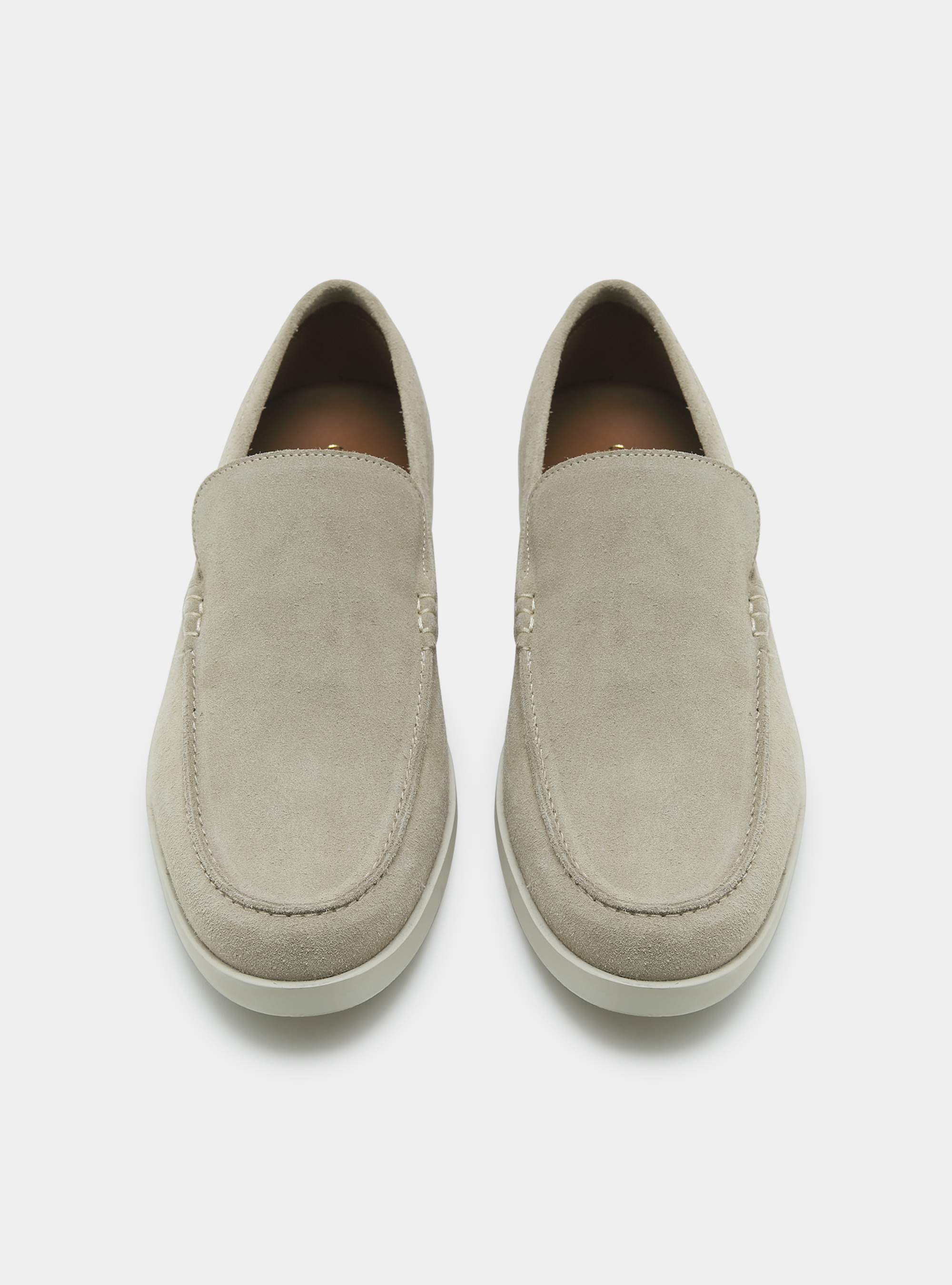 Mocassini in suede, ECRU