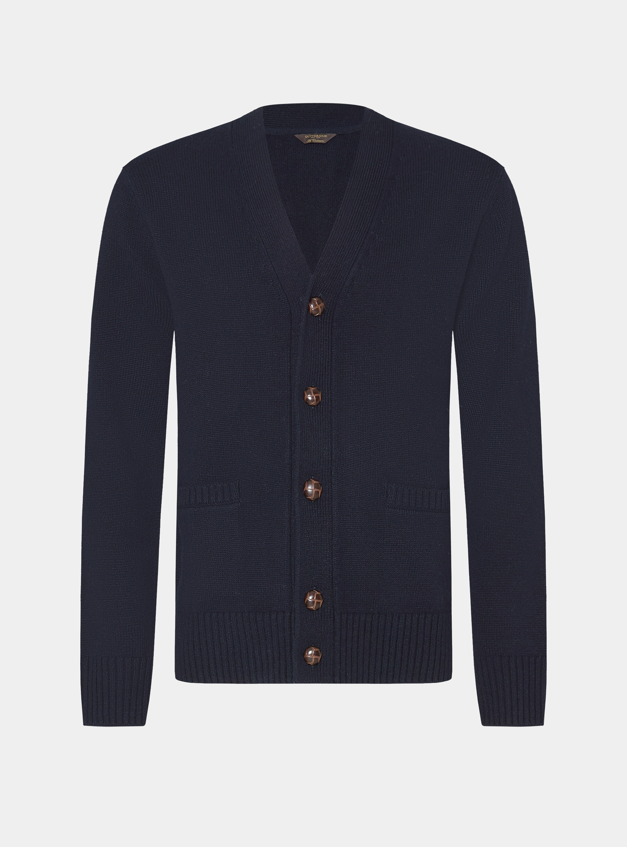 Cárdigan de lana y cachemira, AZUL MARINO
