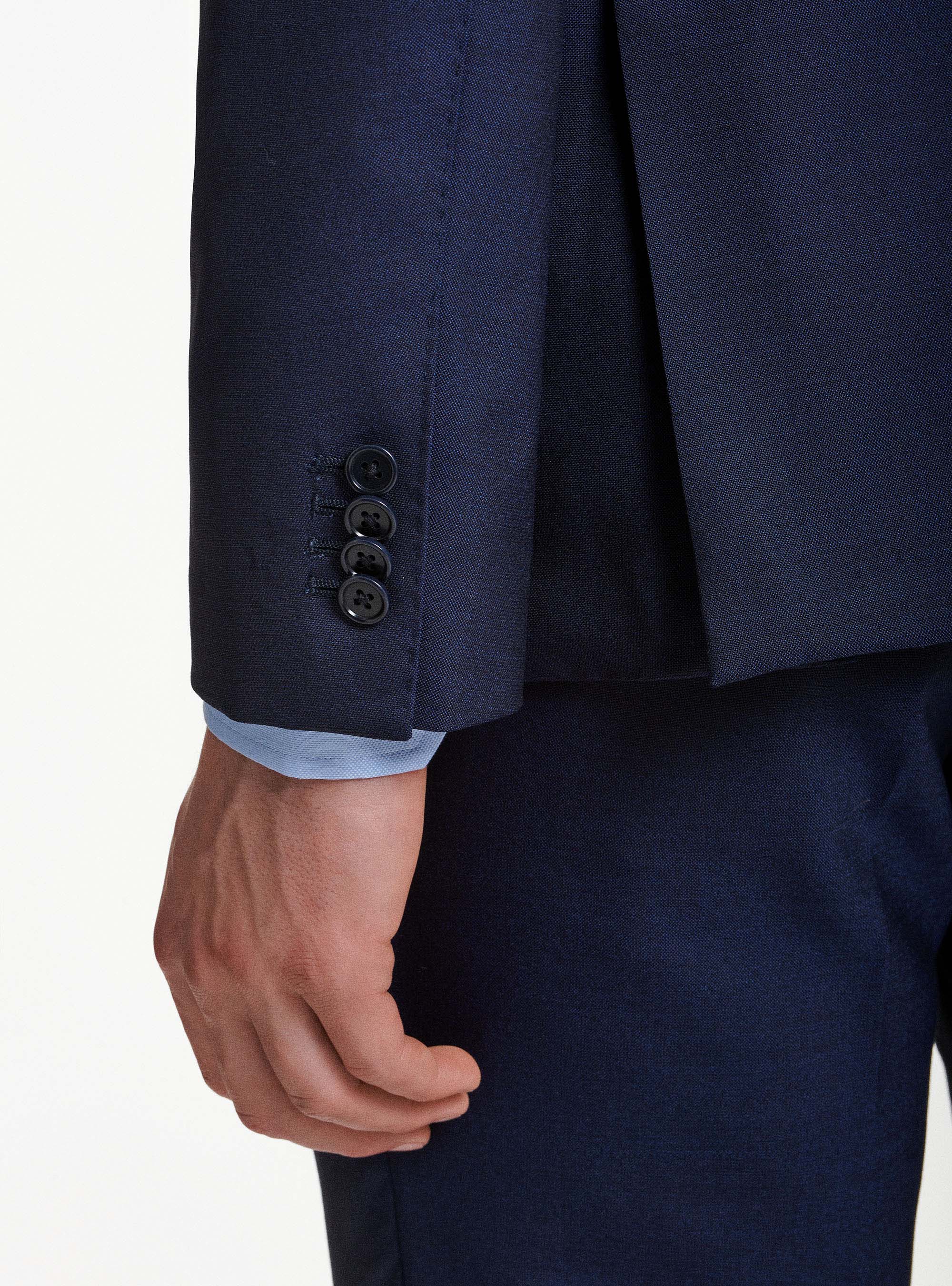 Giacca per abito drop 4 in pura lana Vitale Barberis Canonico, BLU NAVY