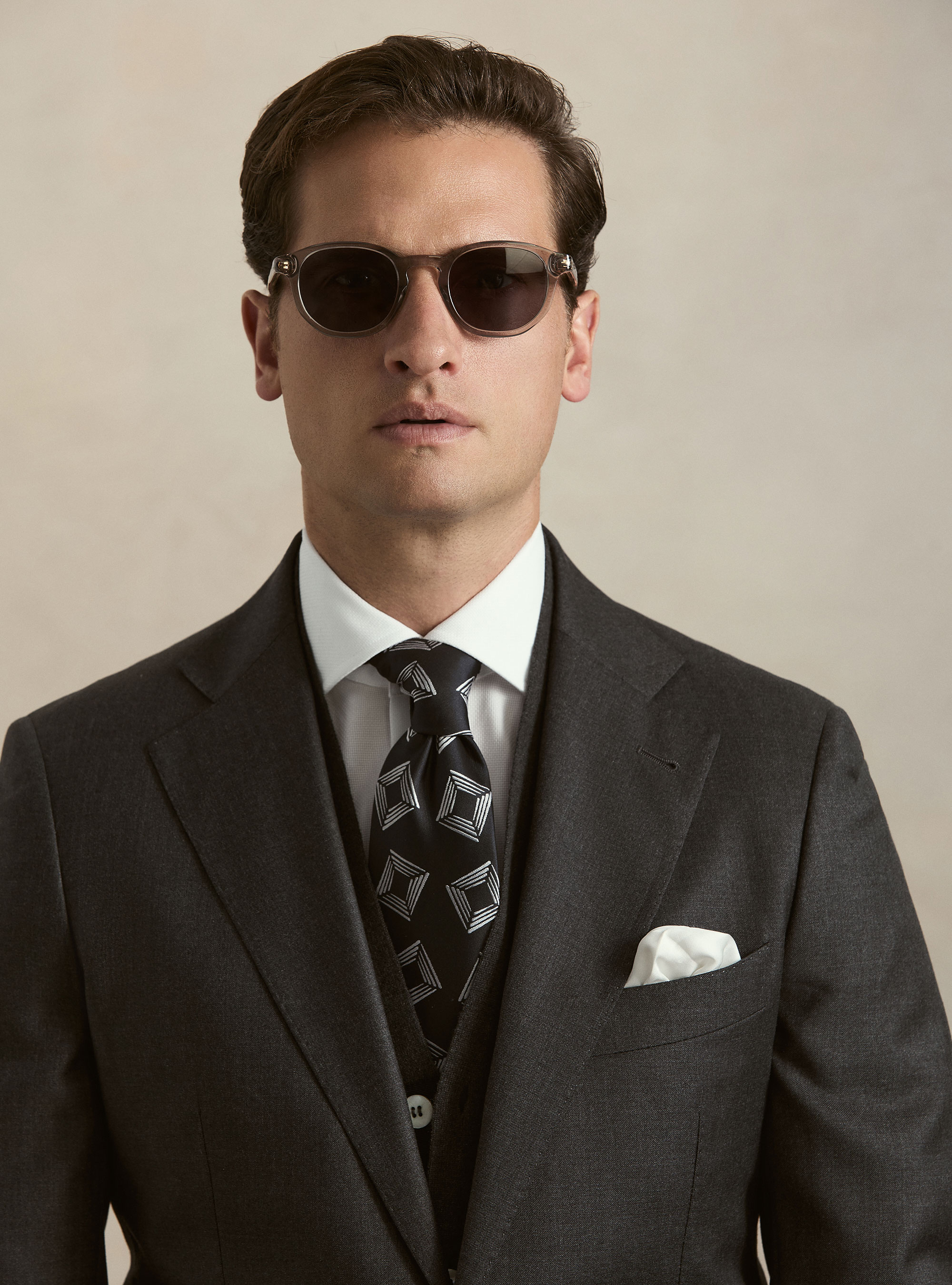 Pure wool suit jacket by Vitale Barberis Canonico, ASPHALT GREY