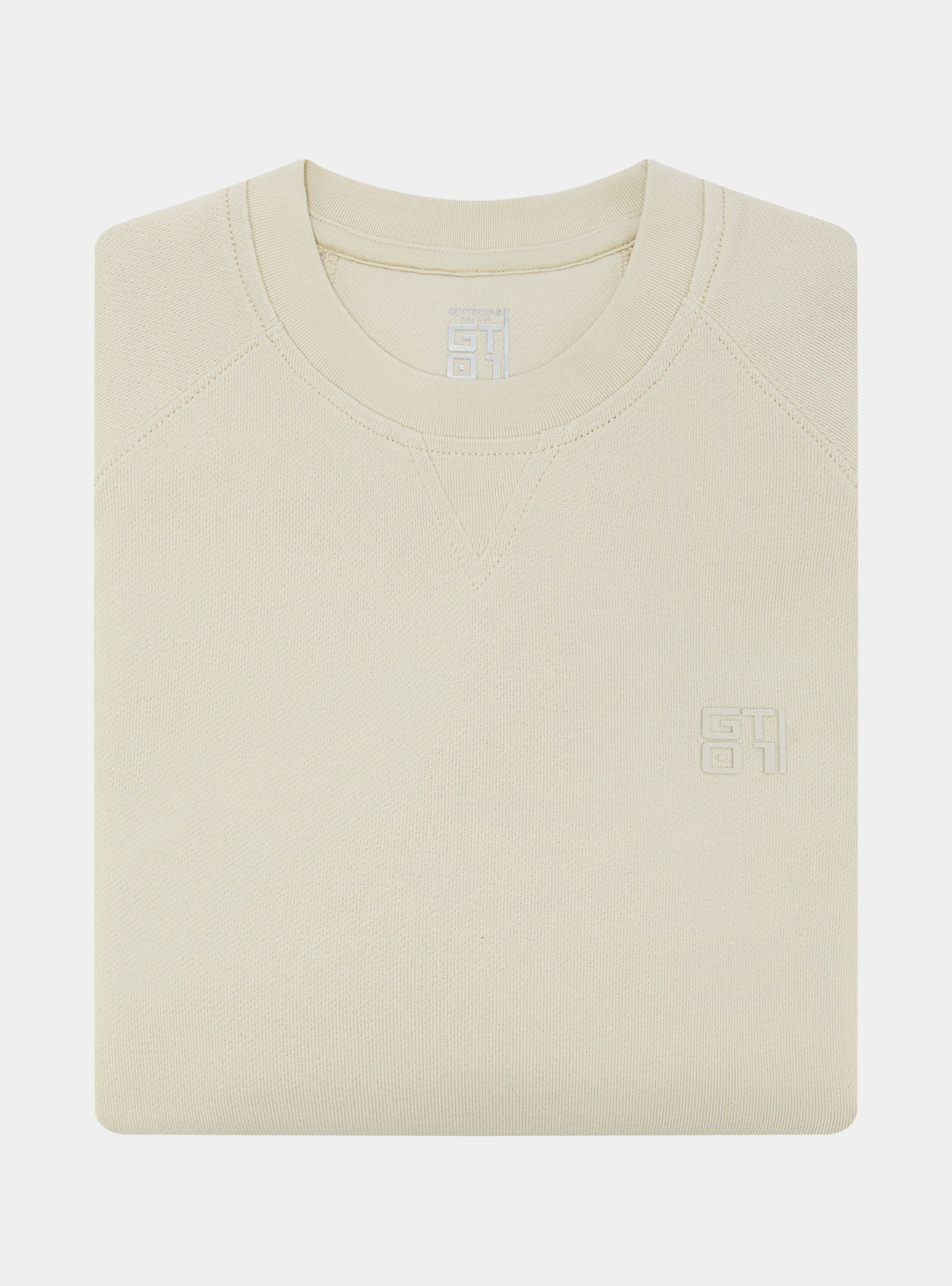 Basic round-neck sweatshirt GT01, ECRU 0536C