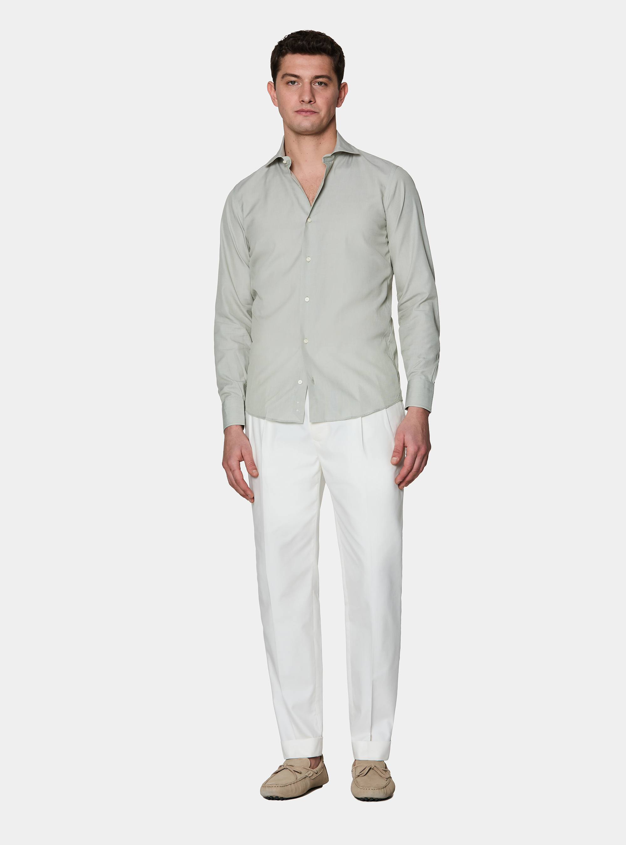 Chemise en coton fil &agrave; fil, SALVIA 0602C