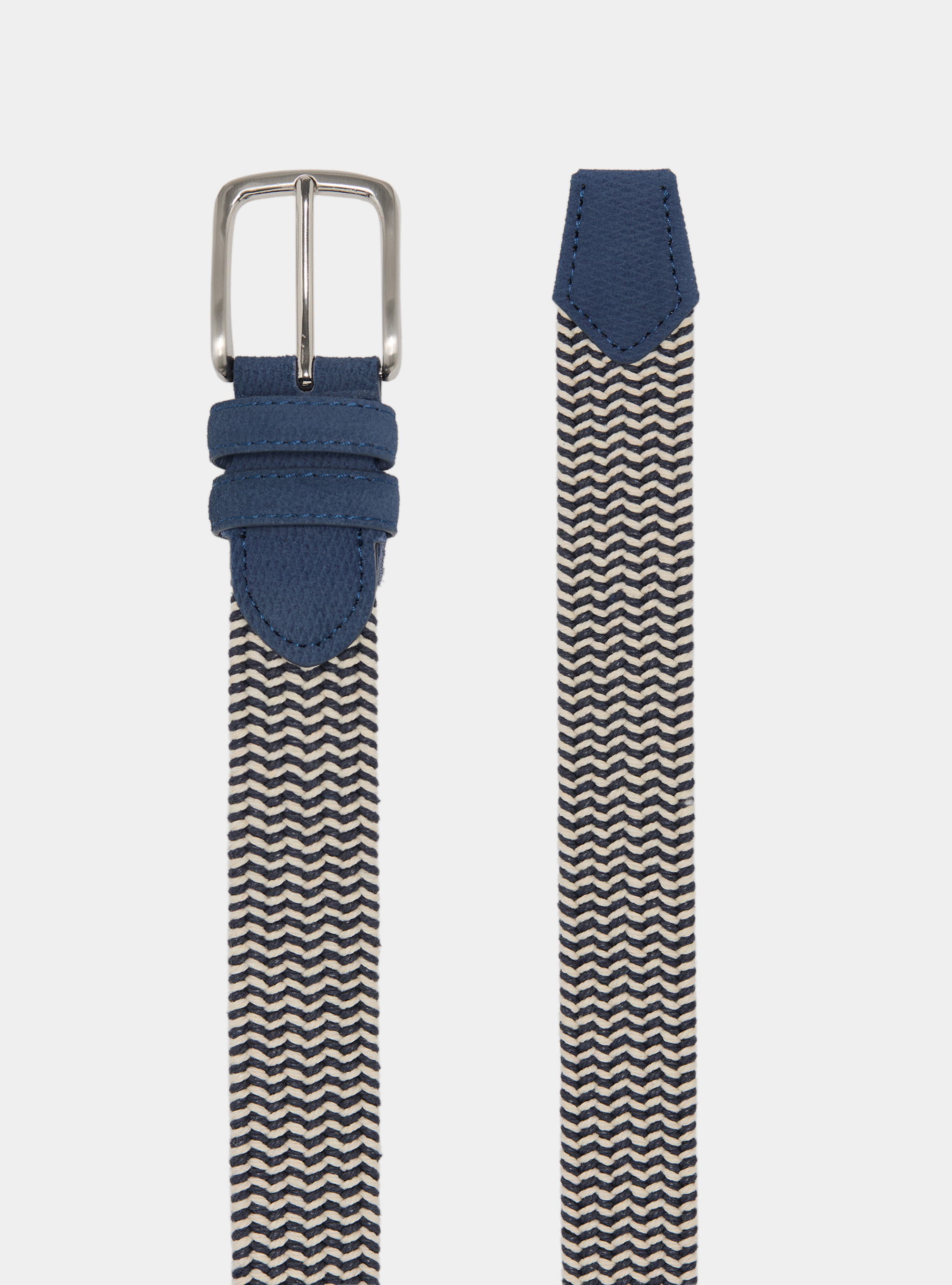 Cintura intrecciata a due colori, BLU