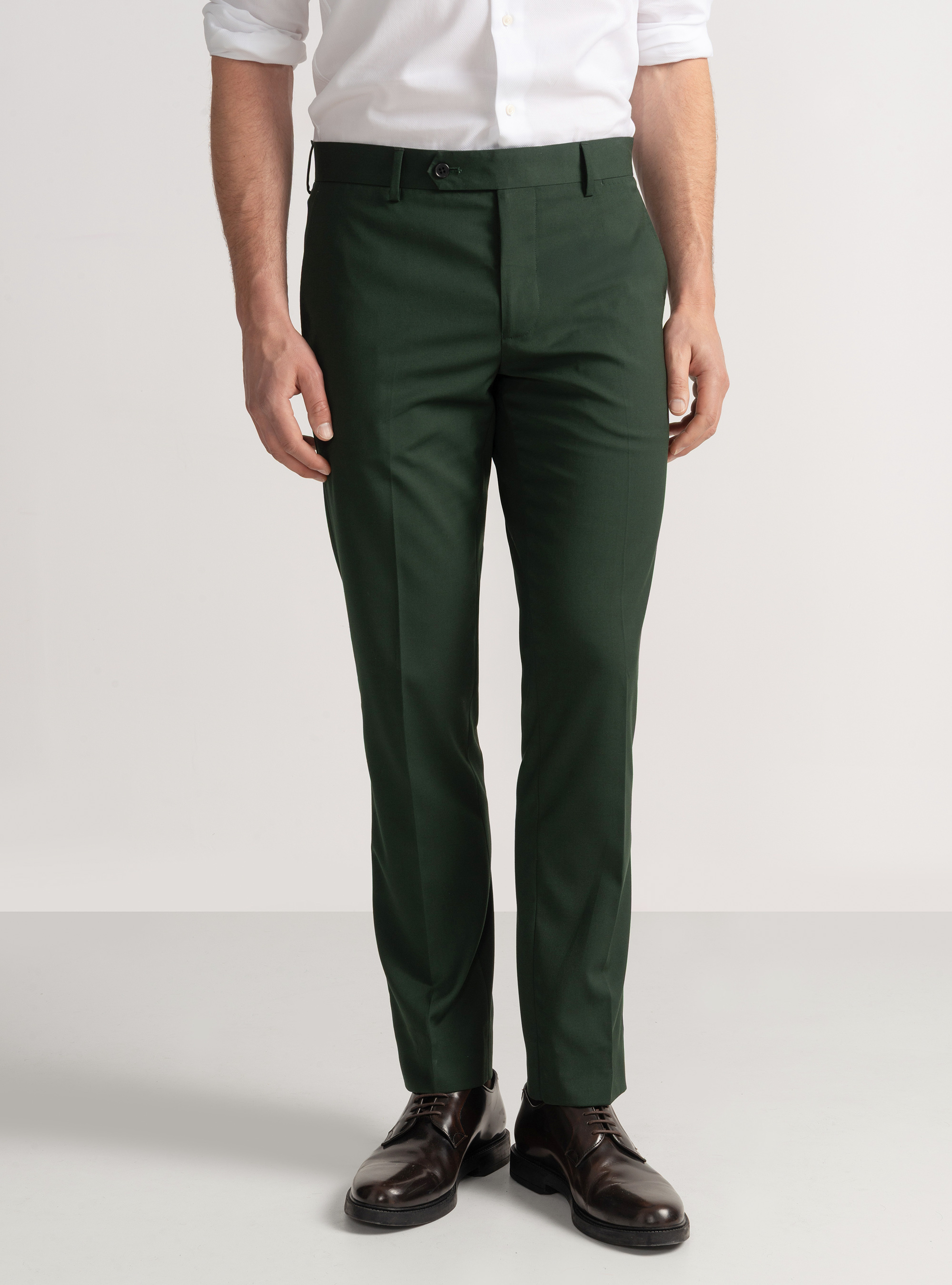 Pantaloni per abito slim fit, VERDE