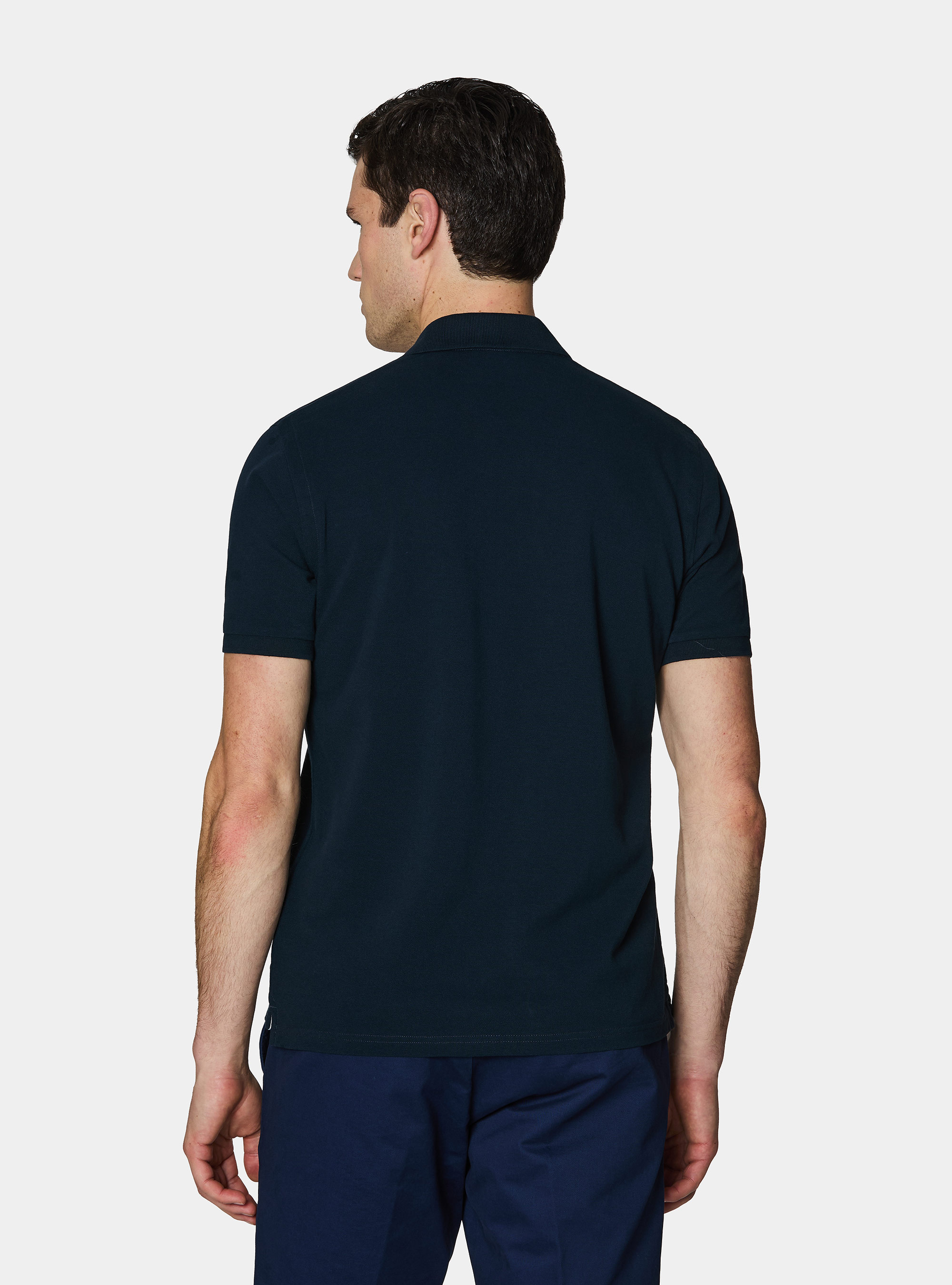 Classic piqu&eacute; polo shirt, NAVY BLUE