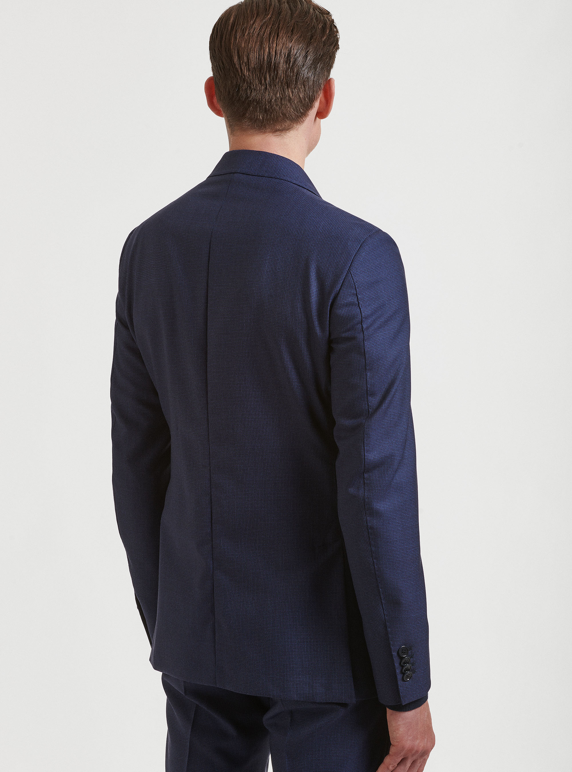 Giacca per abito in pura lana pied de poule, BLU NAVY