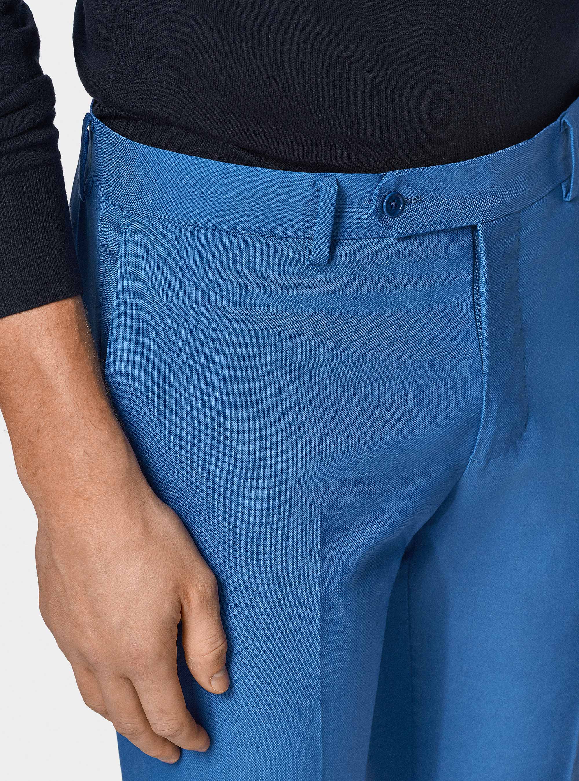 Pure wool suit trousers Vitale Barberis Canonico, 0226C CERULEO