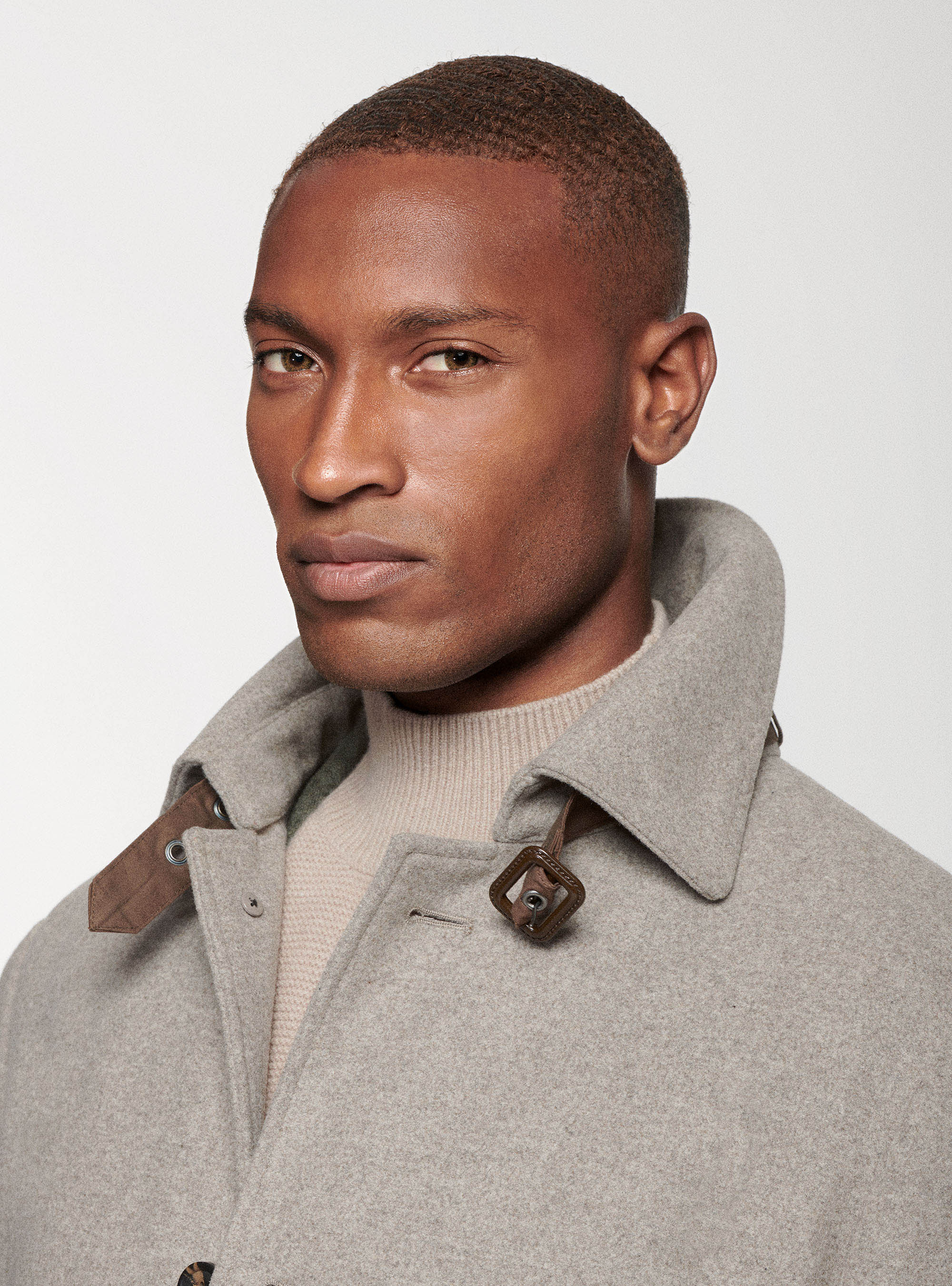 Cappotto in misto lana, SABBIA