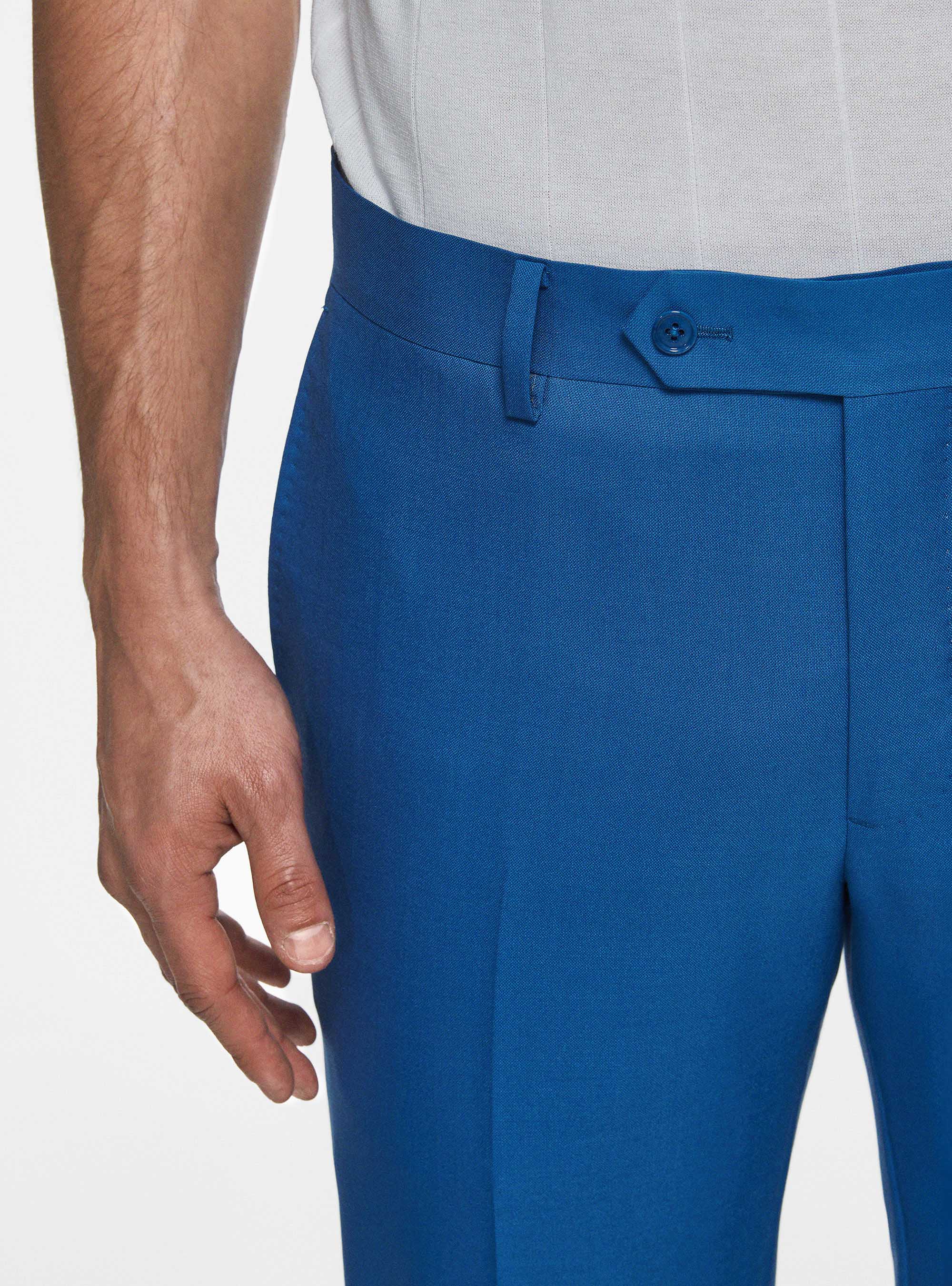 Pantaloni in pura lana Vitale Barberis Canonico, 0226C CERULEO