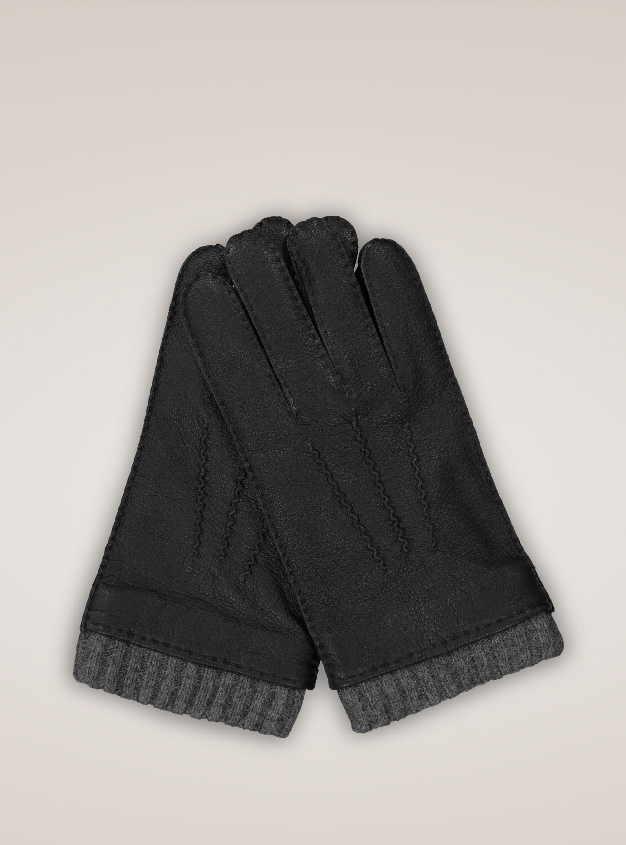 Guanti 100% pelle, NERO