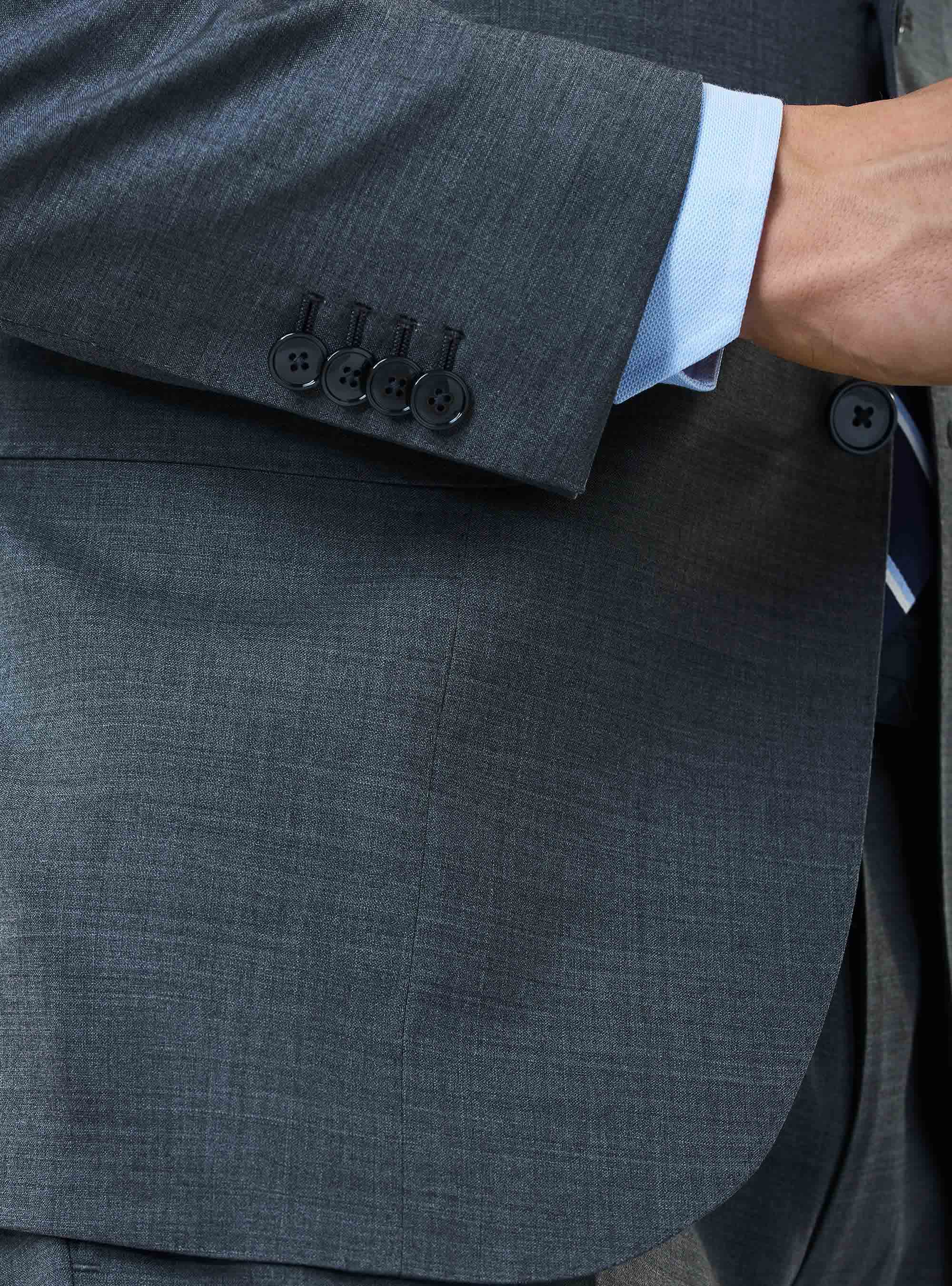 Veste de costume en laine Travelwear, GRIS CLAIR MÃ LANGÃ