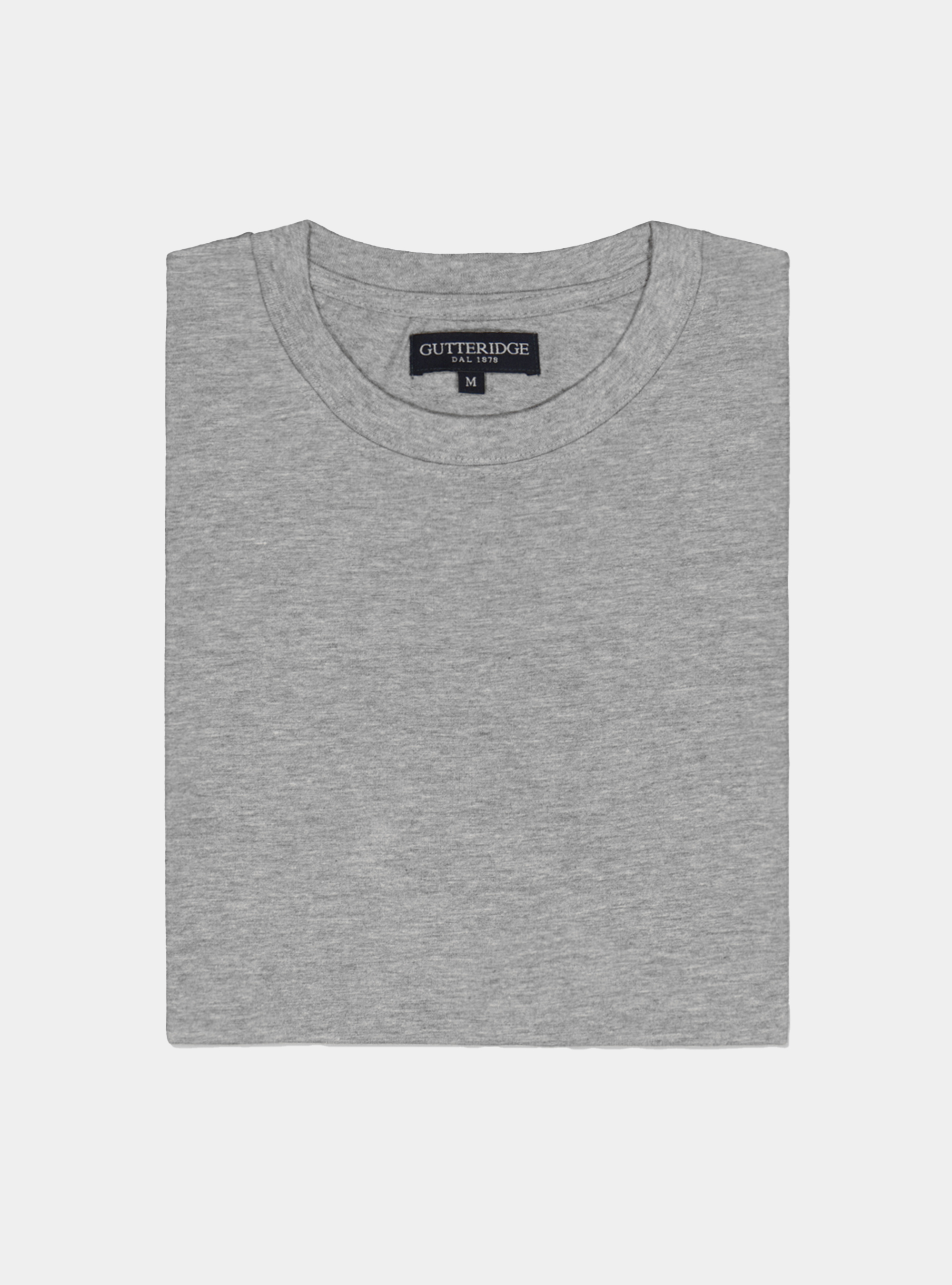 Tshirt in jersey di cotone tinta unita, GRIGIO CHIARO