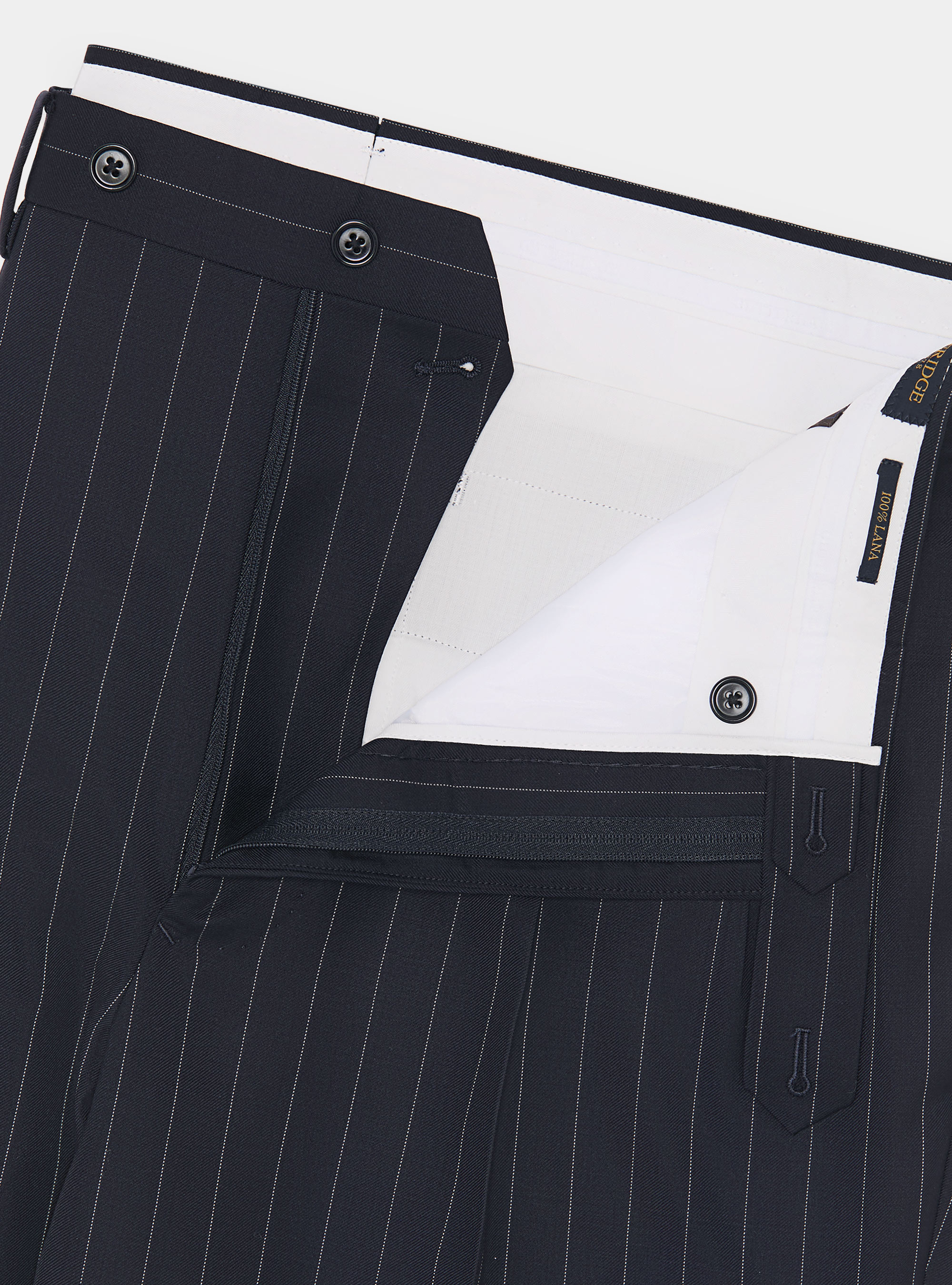 Pantalón de traje a rayas de pura lana Vitale Barberis Canonico, AZUL MARINO