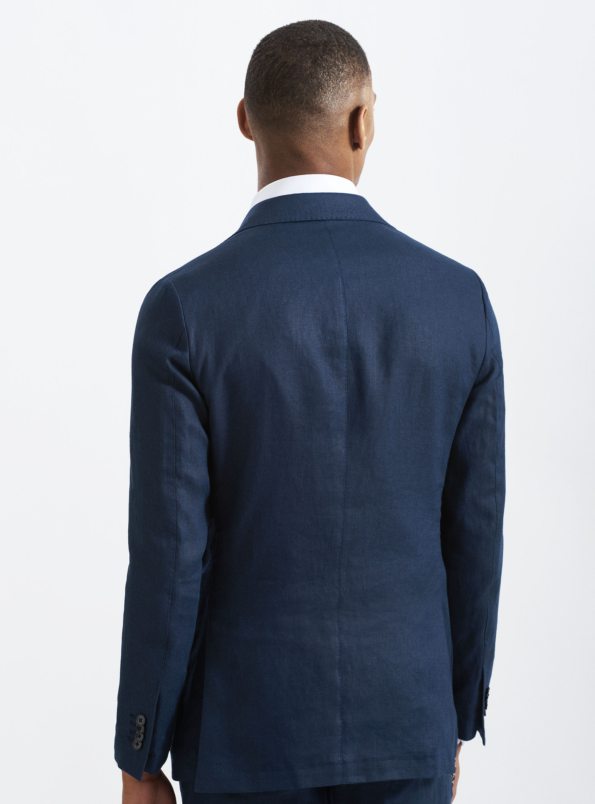 Giacca per abito in puro lino, BLU NAVY