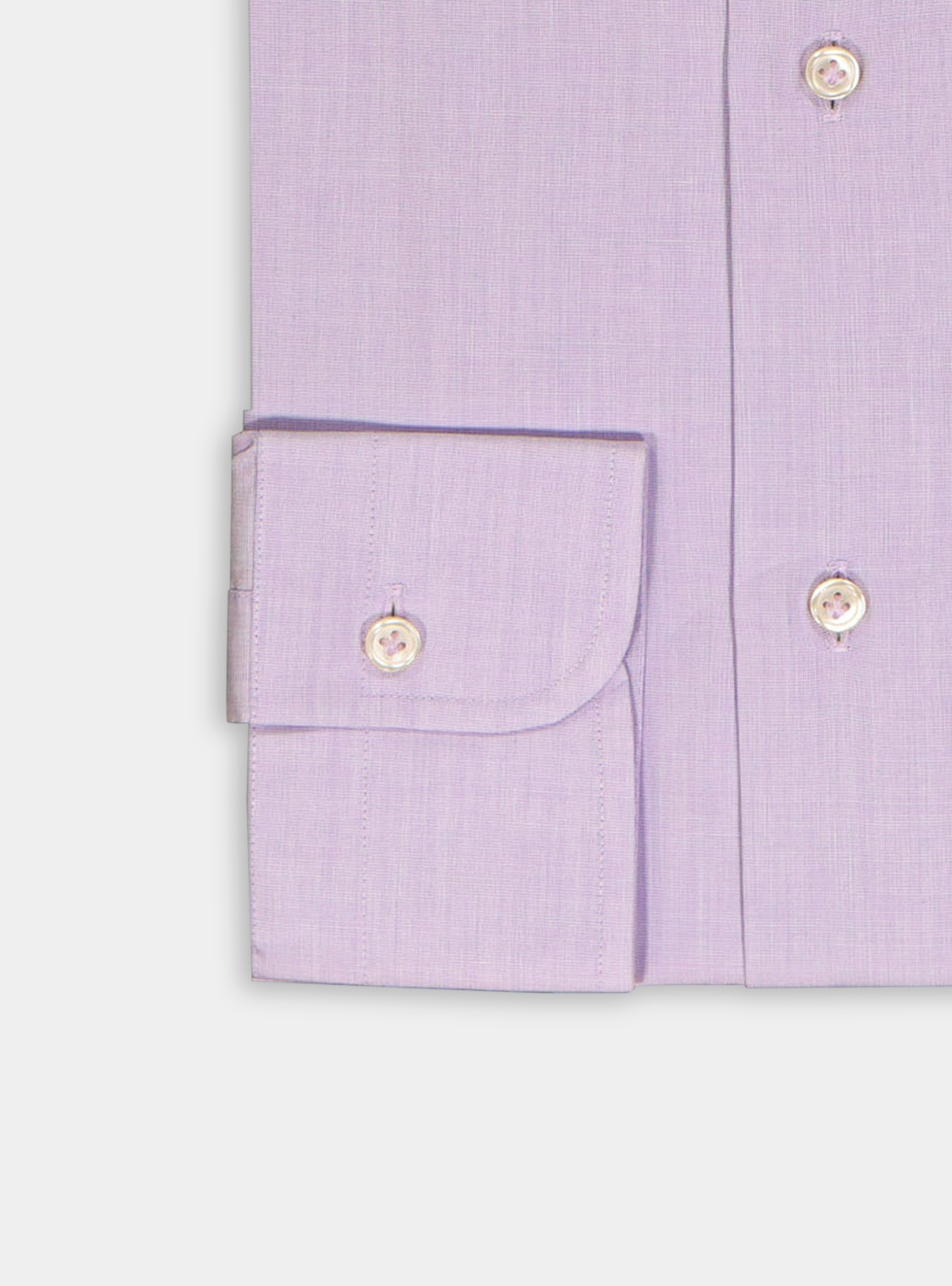 Camicia fil a fil collo francese, VIOLA