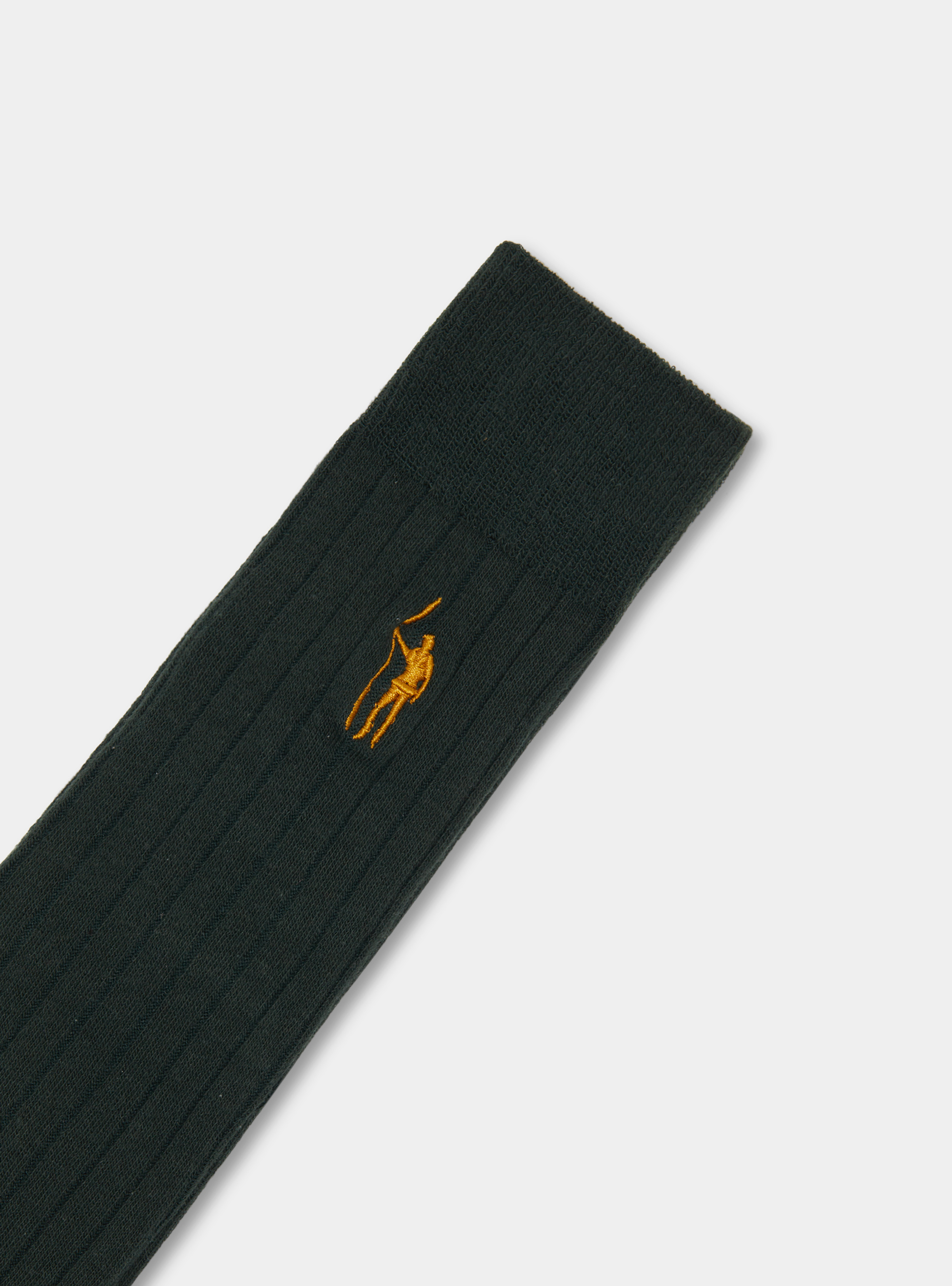 Calcetines de canal&eacute; con bordado, VERDE