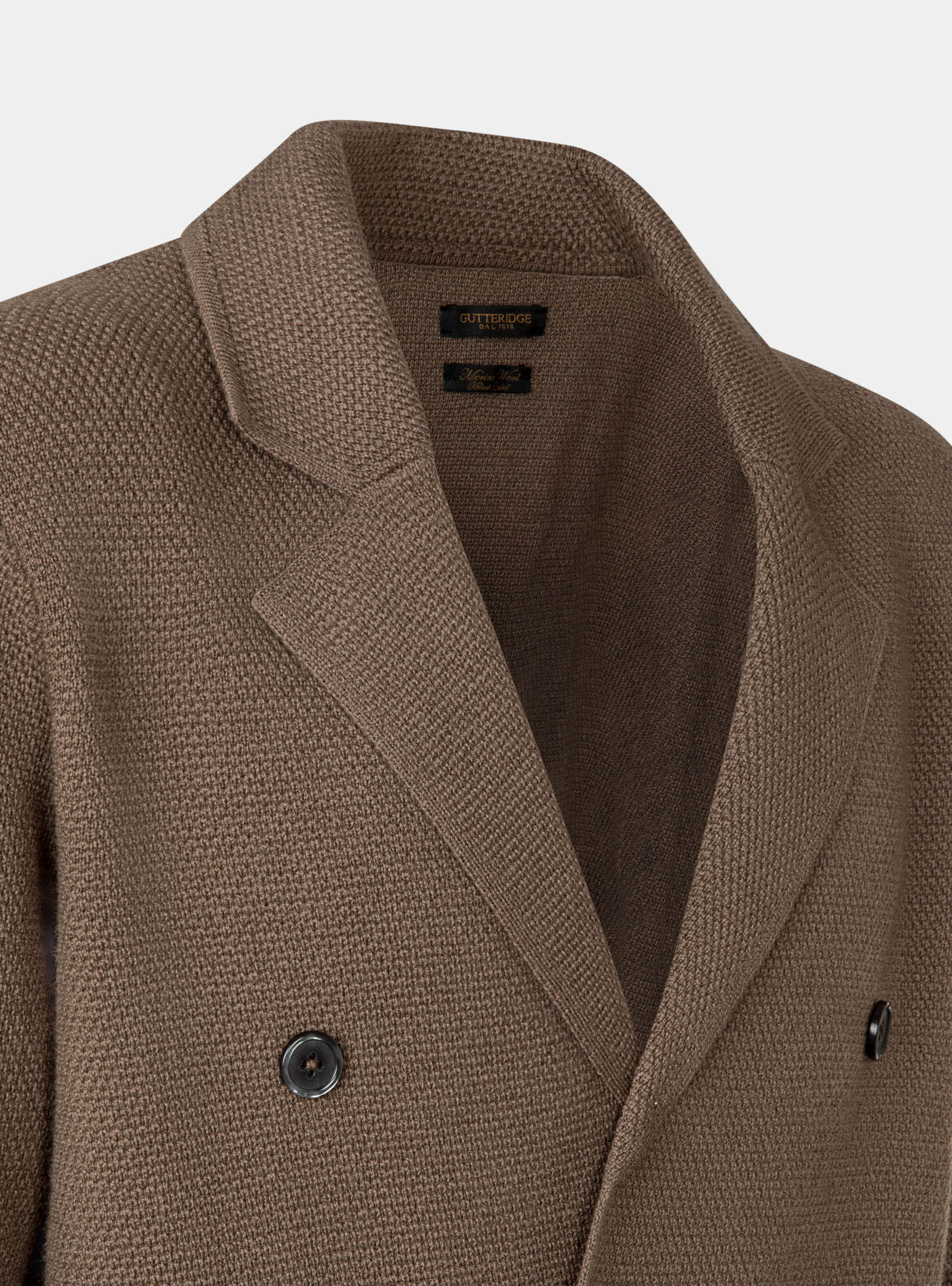 Cárdigan de pura lana merina, BARRO