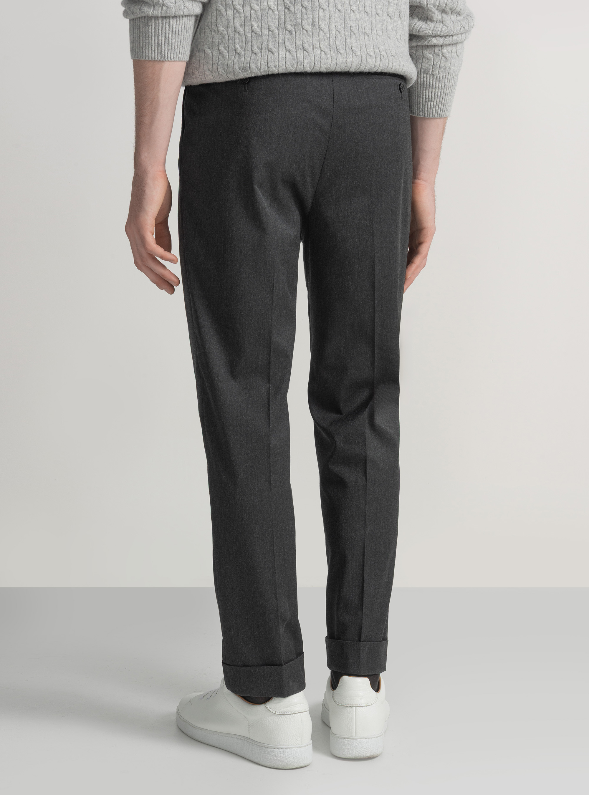 Klassische Hose mit Bundfalten, ASFALTO 0115C