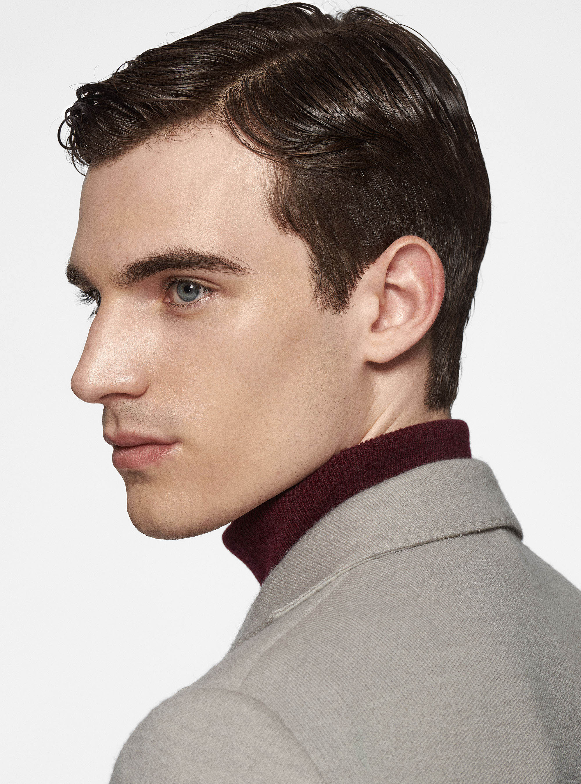 Giacca sfoderata in jersey di lana e cotone, PANNA