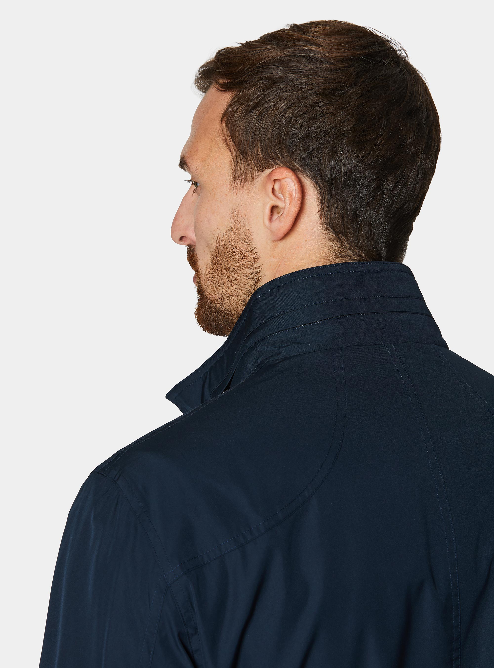 Field jacket en tejido t&eacute;cnico, AZUL MARINO