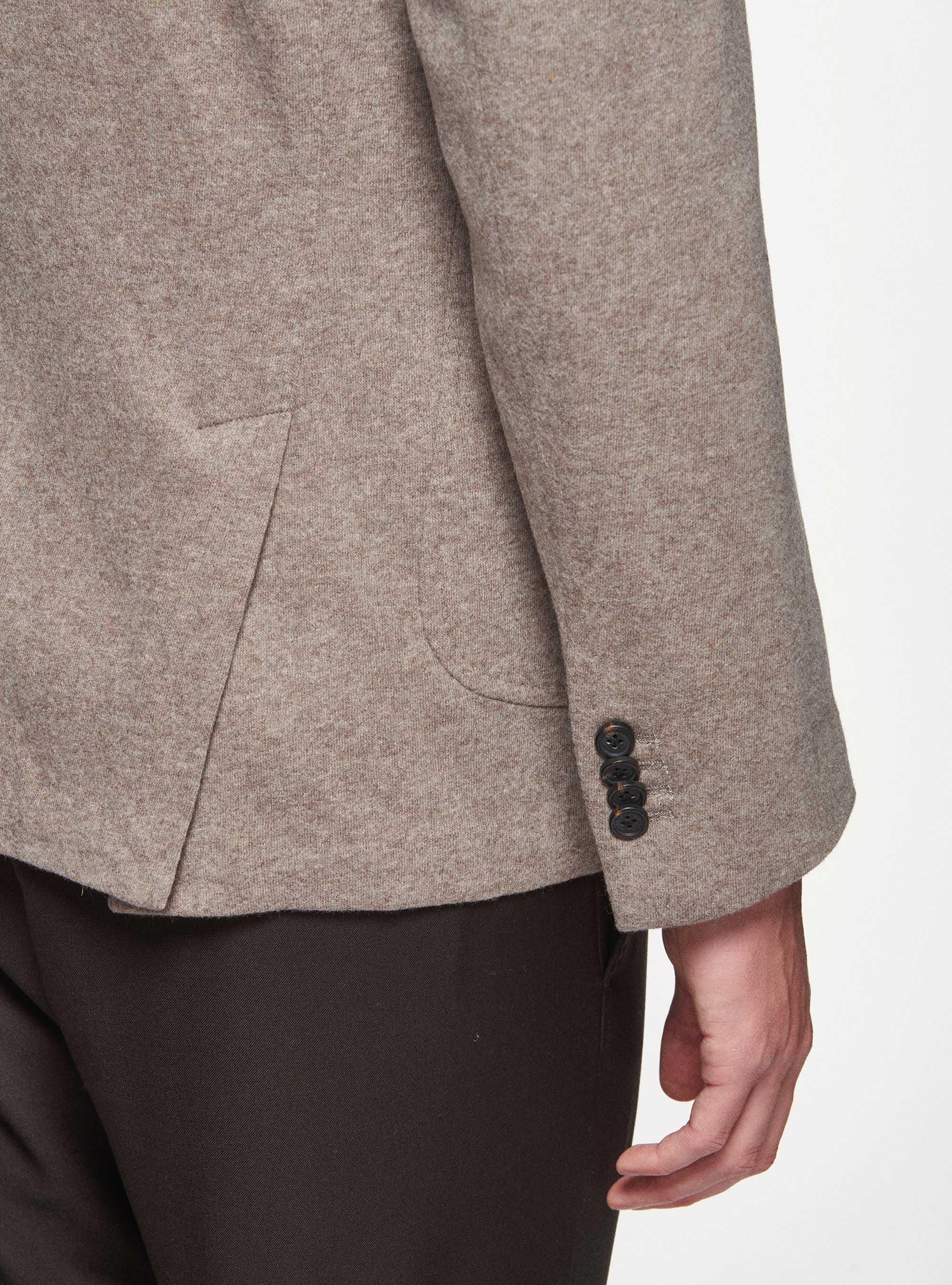 Giacca sfoderata in pura lana, ECRU