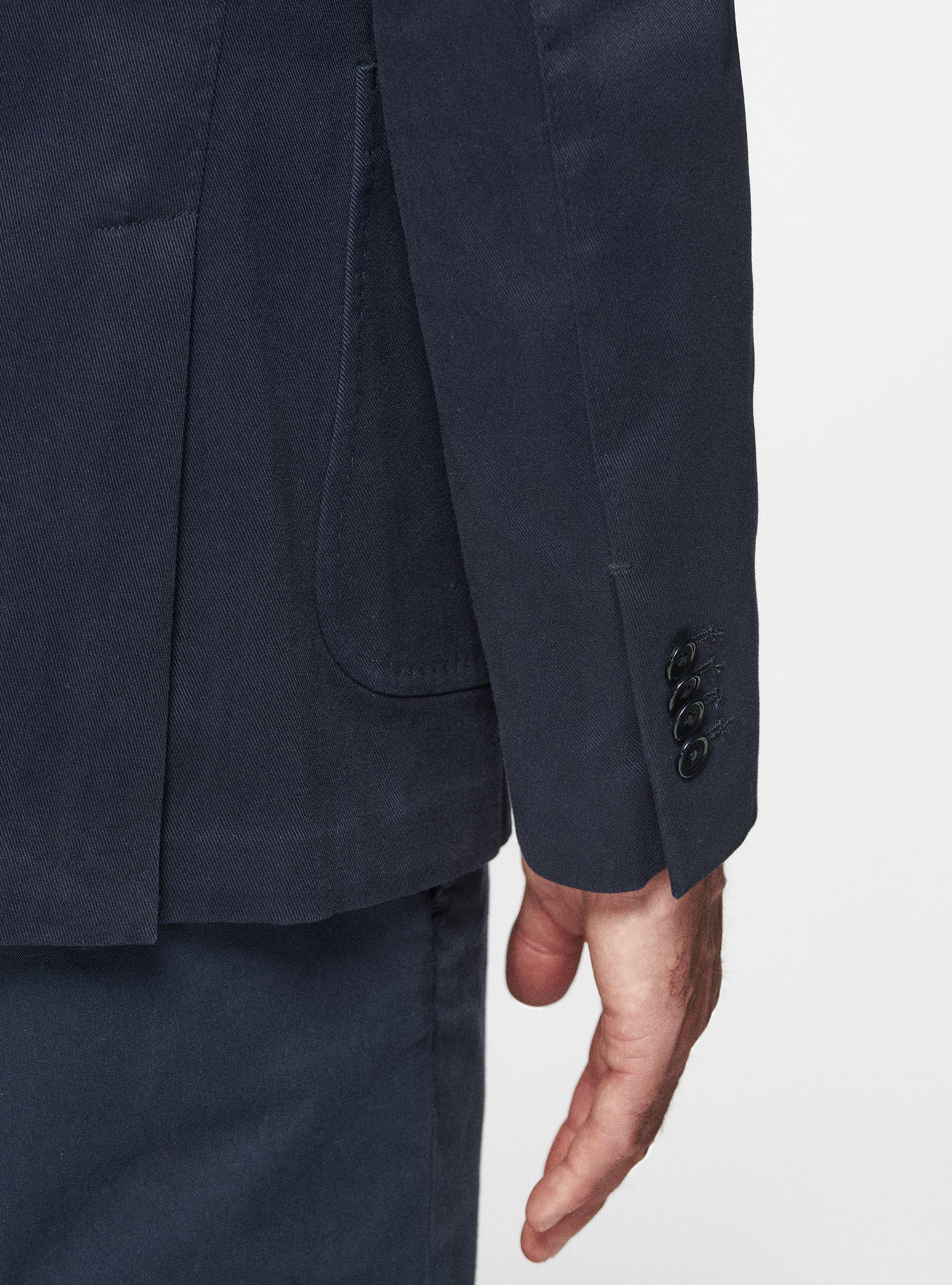Giacca in cotone smerigliato, BLU NAVY
