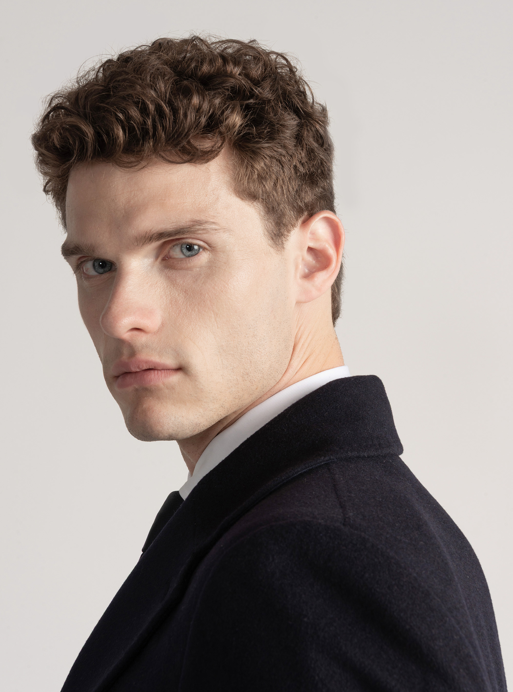 Cappotto in lana e cashmere, BLU NAVY