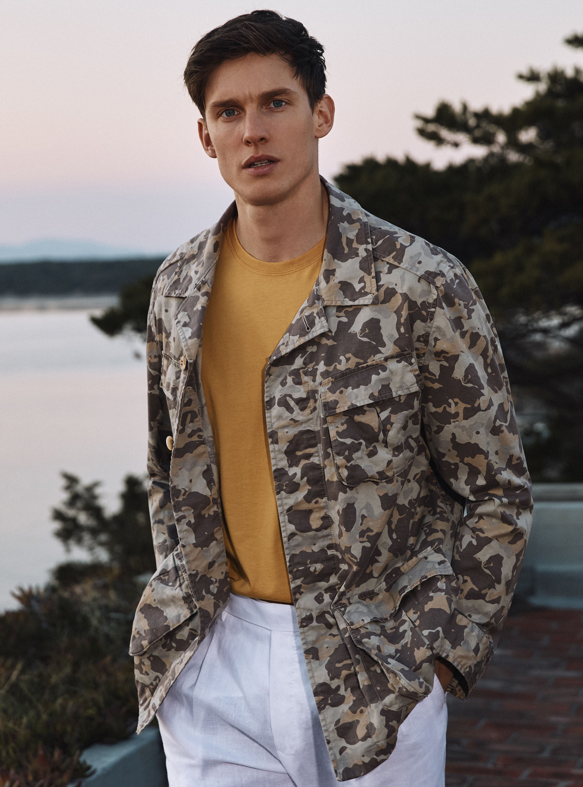 Giacca in cotone camouflage, SABBIA