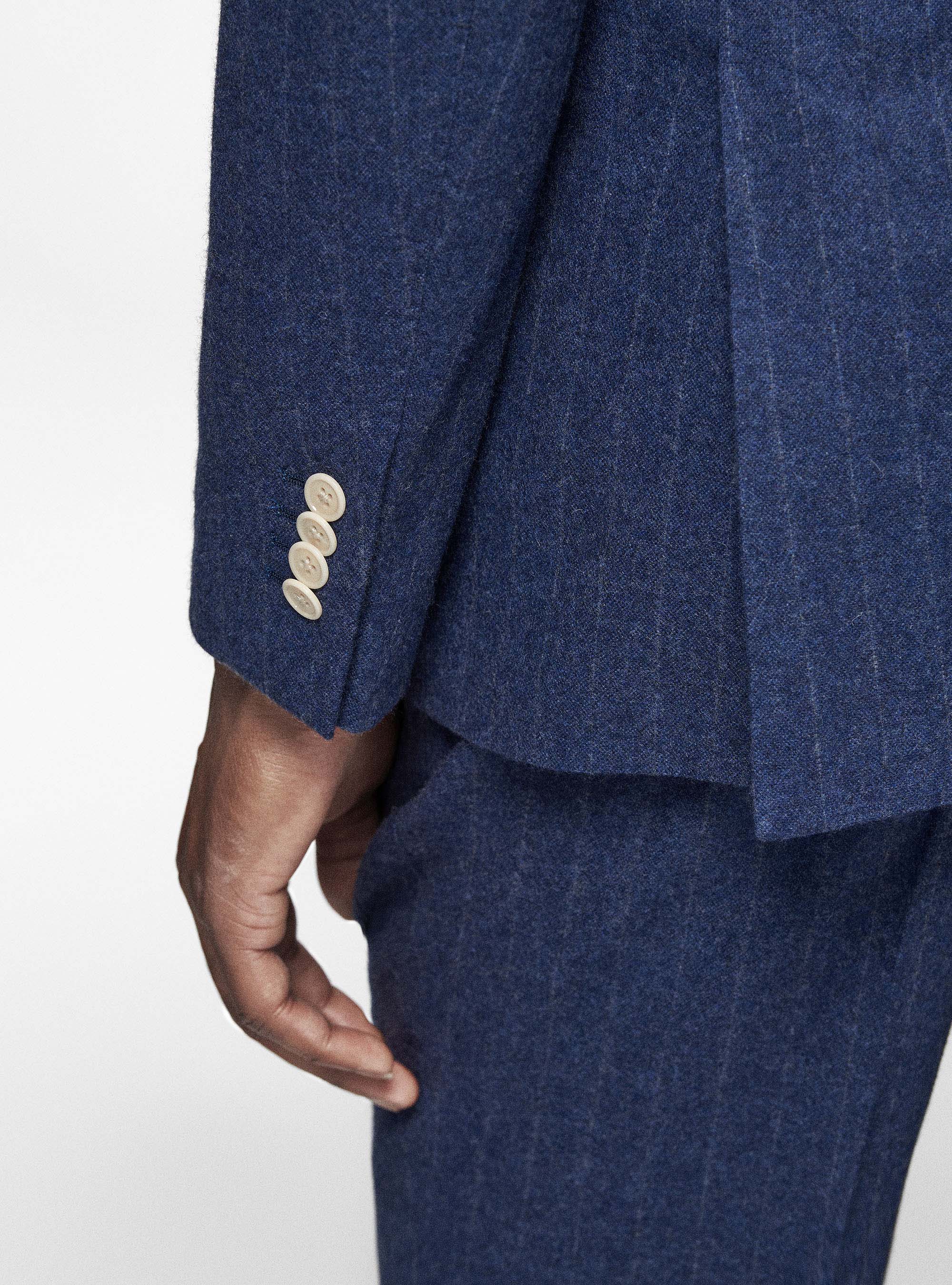 Pinstripe flannel blazer, INK