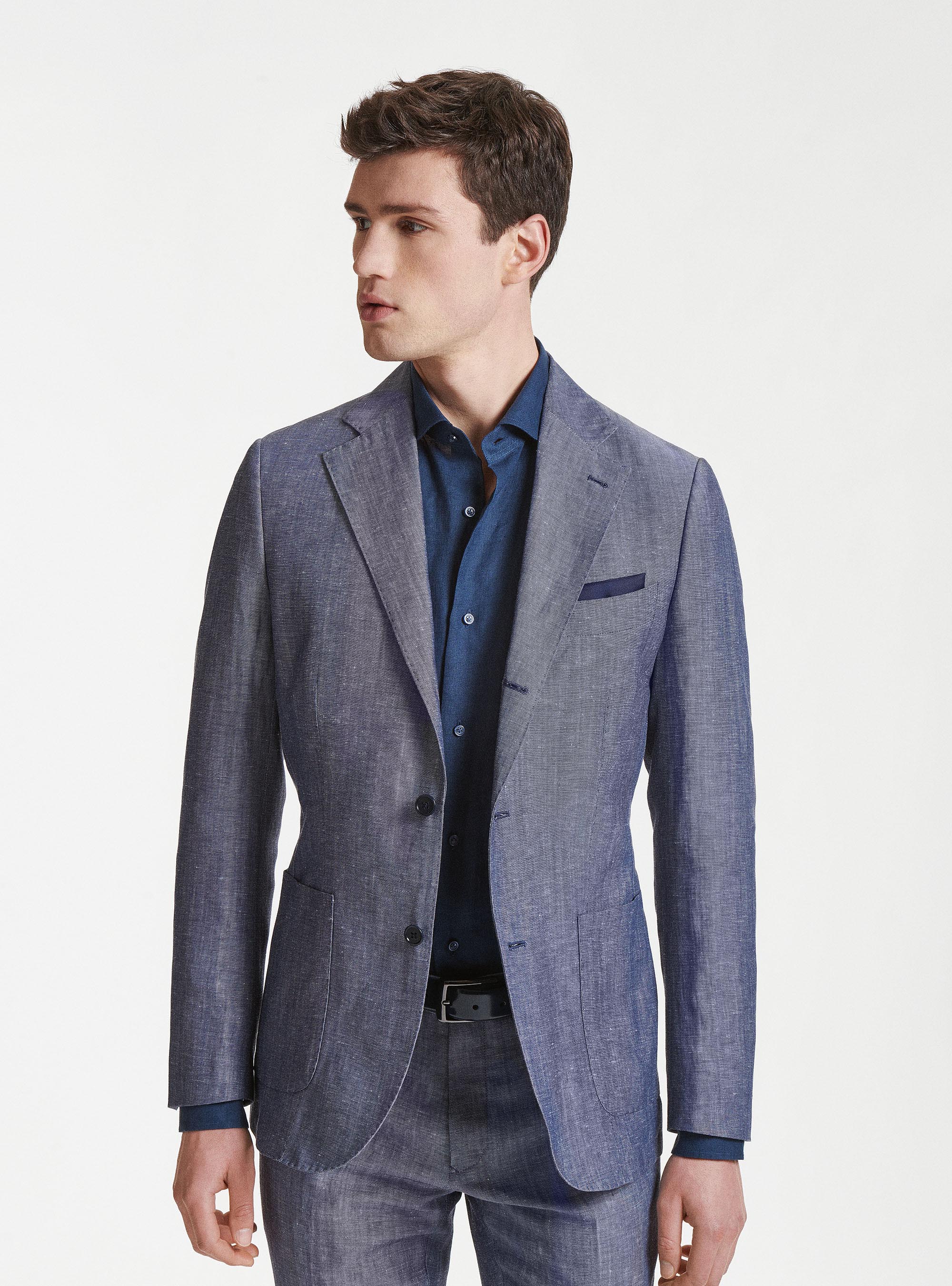 Gutteridge - Giacca per abito in lana e lino DUEMILAGORI, Unisex, 0243c Denim, Taglia: 46